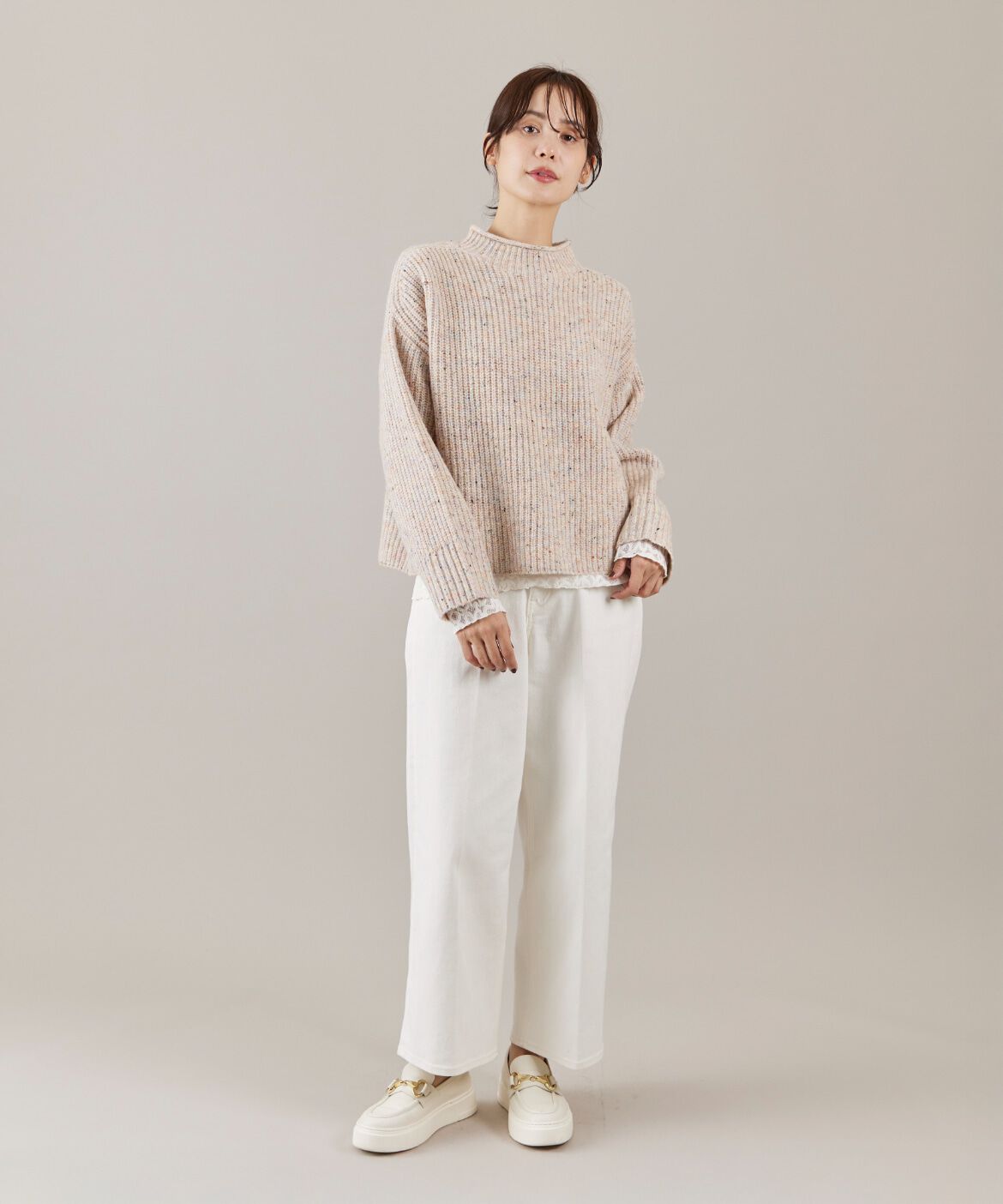 DAY by DAY it&rsquo;s international「カラーネップ畦編みロールネックプルオーバー」|ニット・セーター|