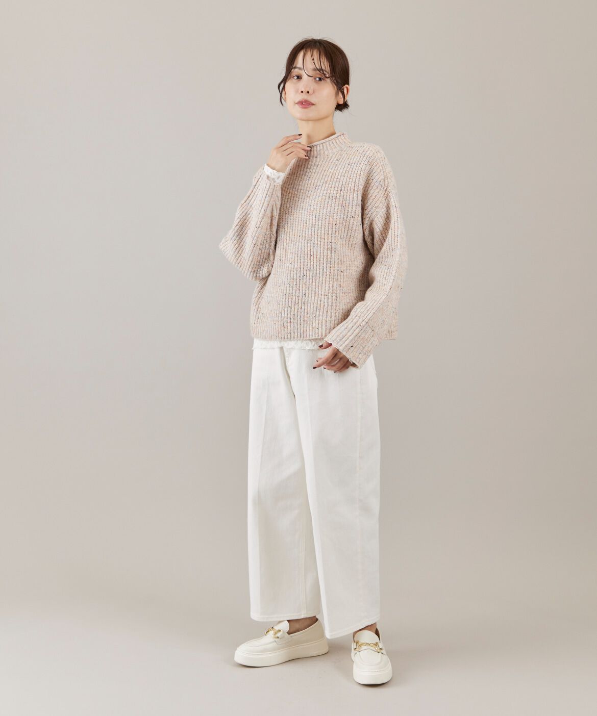 DAY by DAY it&rsquo;s international「カラーネップ畦編みロールネックプルオーバー」|ニット・セーター|