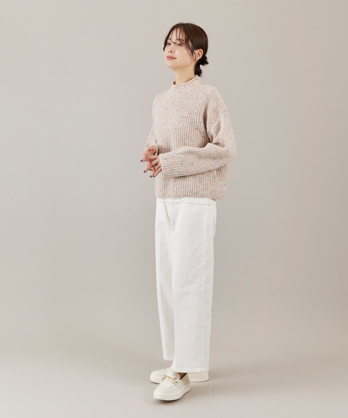 DAY by DAY it&rsquo;s international「カラーネップ畦編みロールネックプルオーバー」|ニット・セーター|