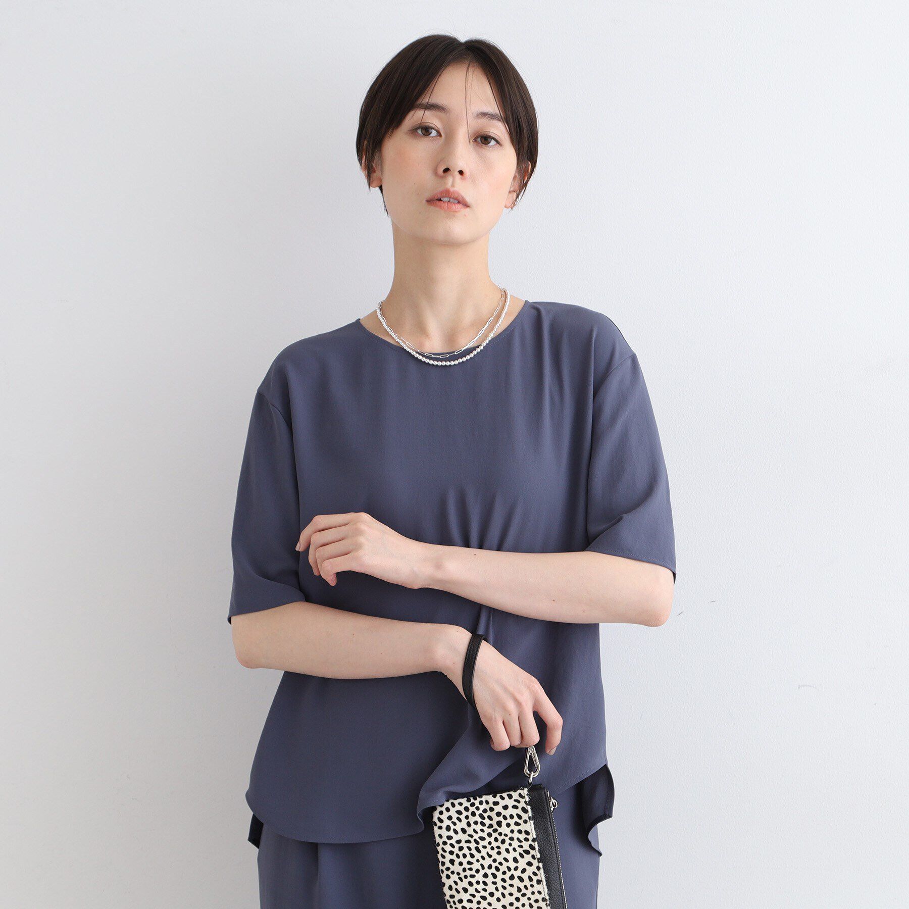 INDIVI「【洗える／UVケア／SETUP可能】バックシャンブラウス」|シャツ・ブラウス|