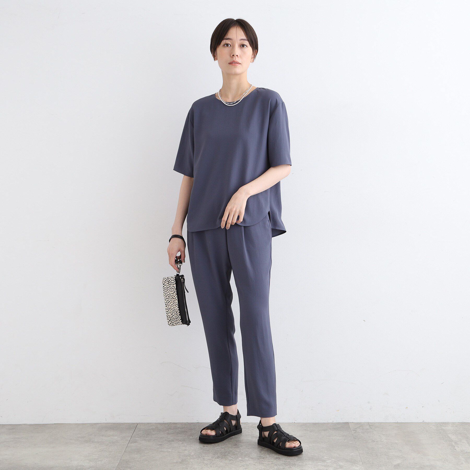 INDIVI「【洗える／UVケア／SETUP可能】バックシャンブラウス」|シャツ・ブラウス|