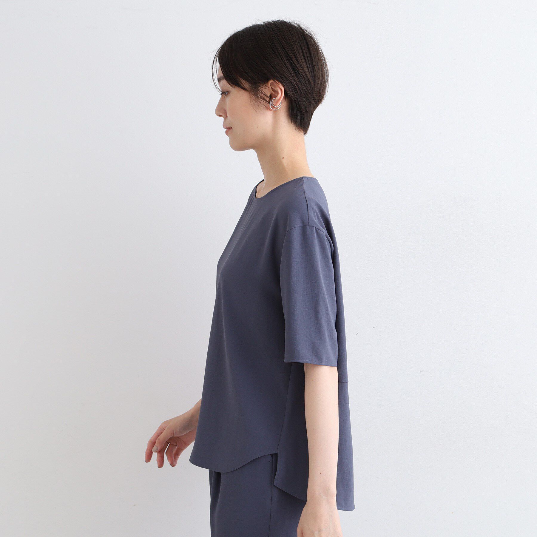 INDIVI「【洗える／UVケア／SETUP可能】バックシャンブラウス」|シャツ・ブラウス|