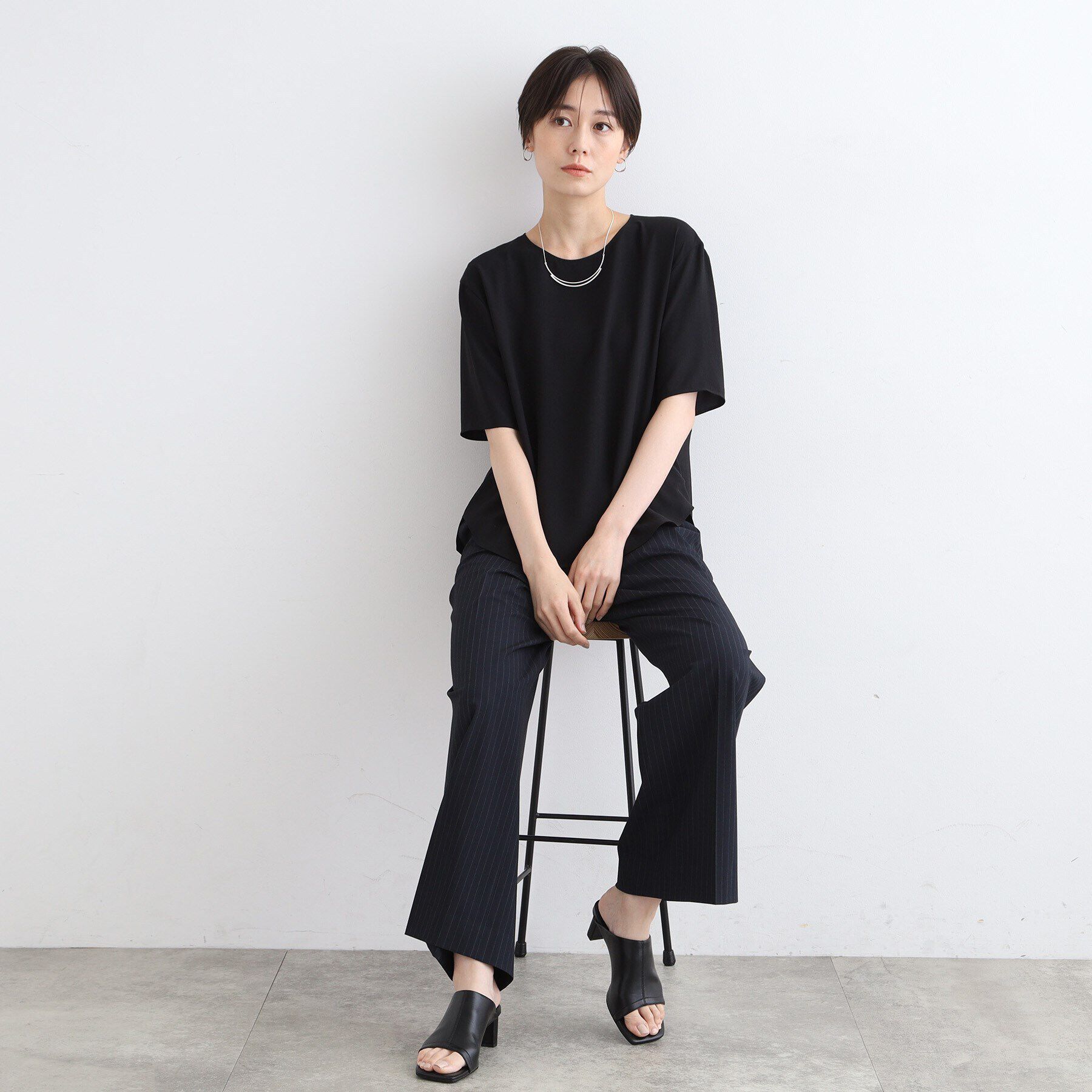 INDIVI「【洗える／UVケア／SETUP可能】バックシャンブラウス」|シャツ・ブラウス|