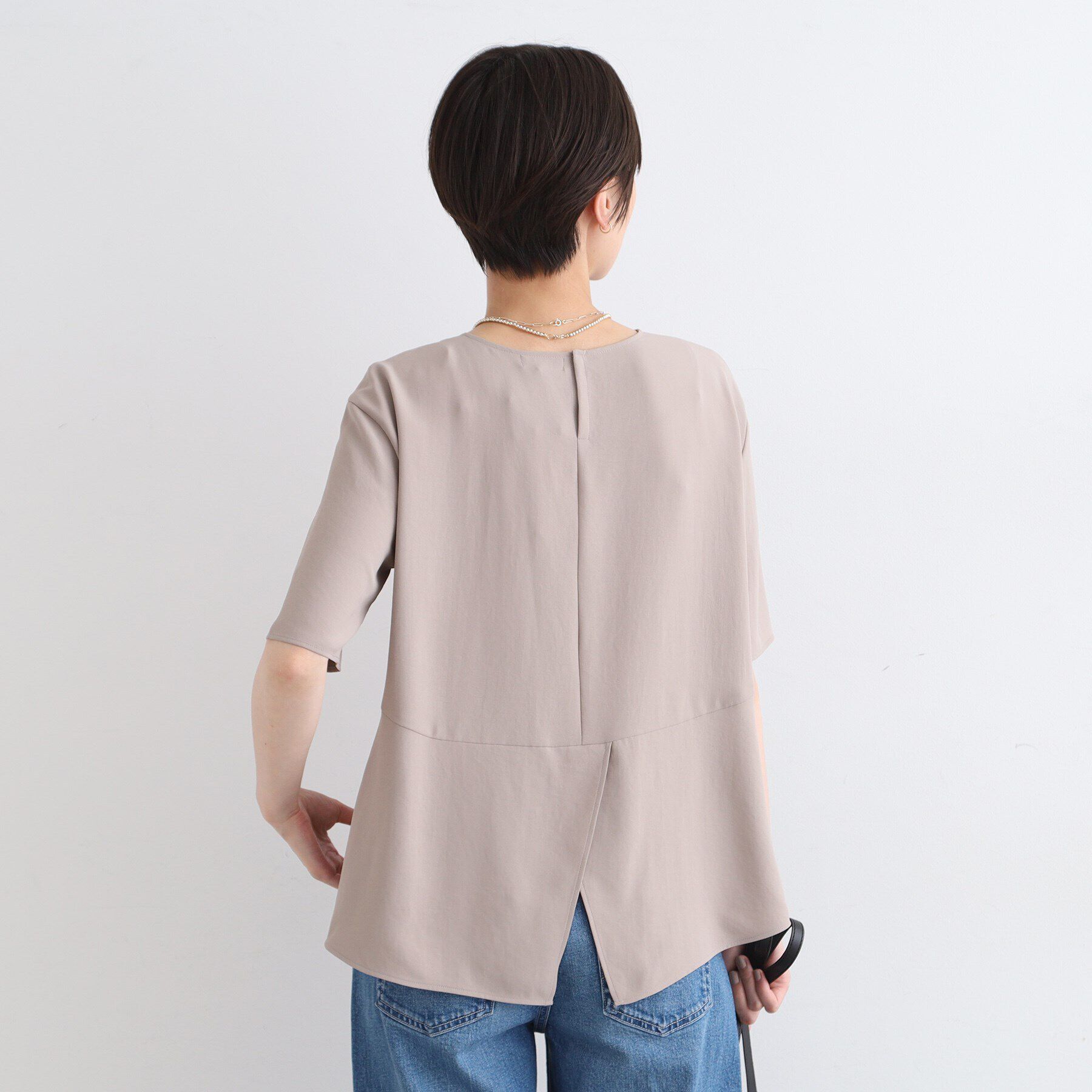 INDIVI「【洗える／UVケア／SETUP可能】バックシャンブラウス」|シャツ・ブラウス|