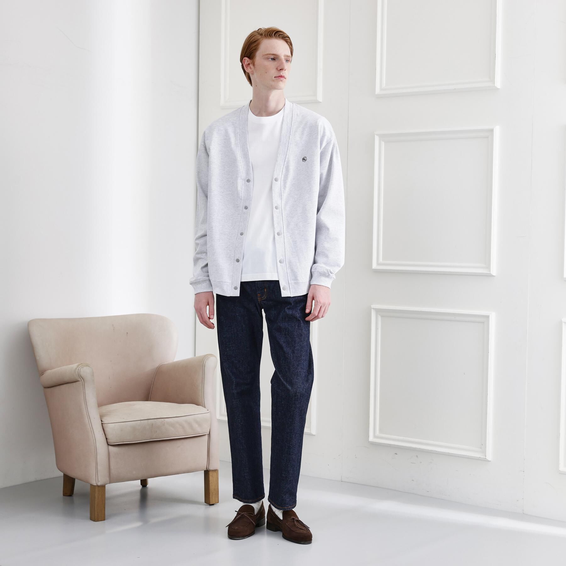 TAKEO KIKUCHI「【LIMITED】ワンポイント刺繍スウェットカーディガン」|カーディガン|