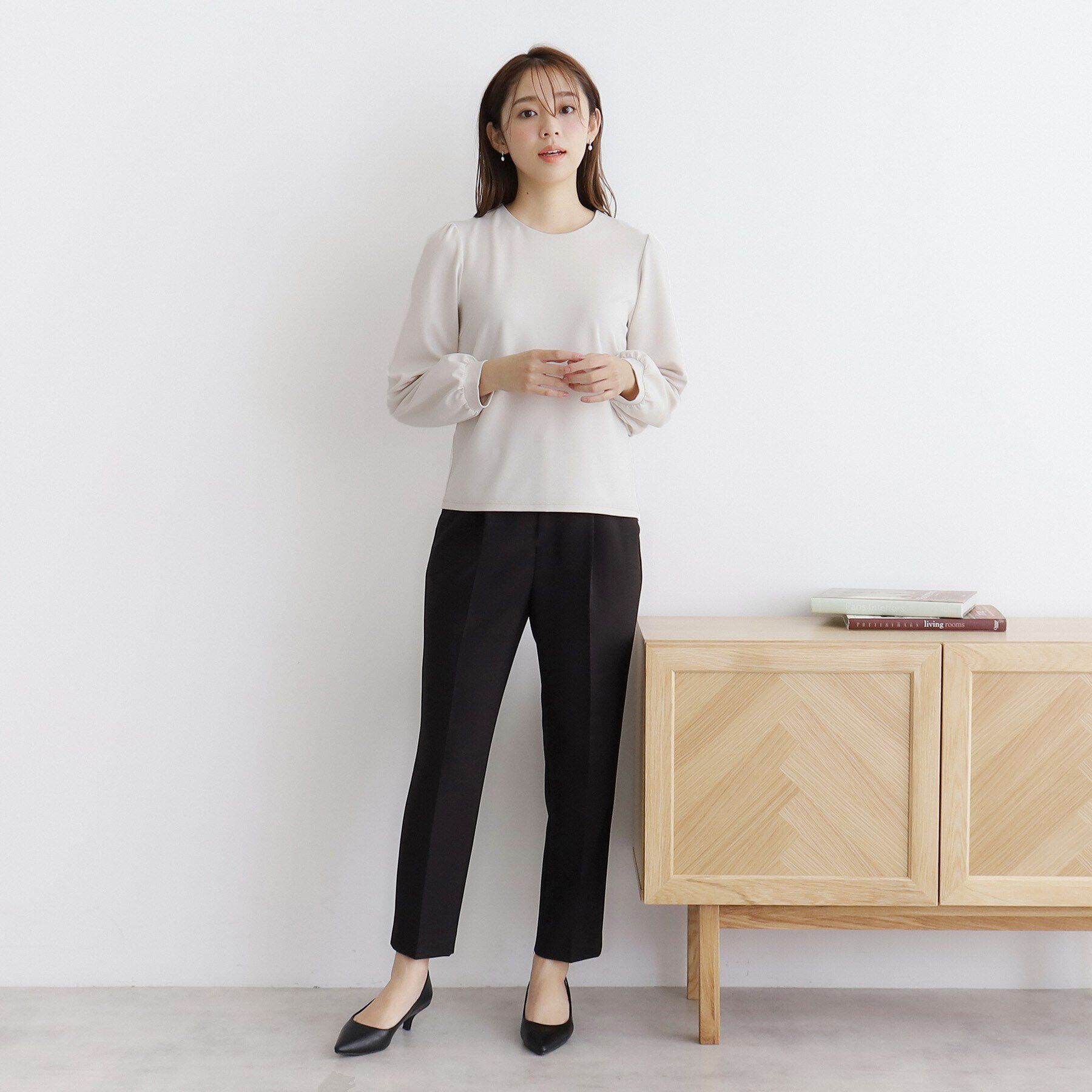 index「衿取り外し２WAY フラワーカラートップス【洗濯機洗い可/ストレッチ】」|シャツ・ブラウス|