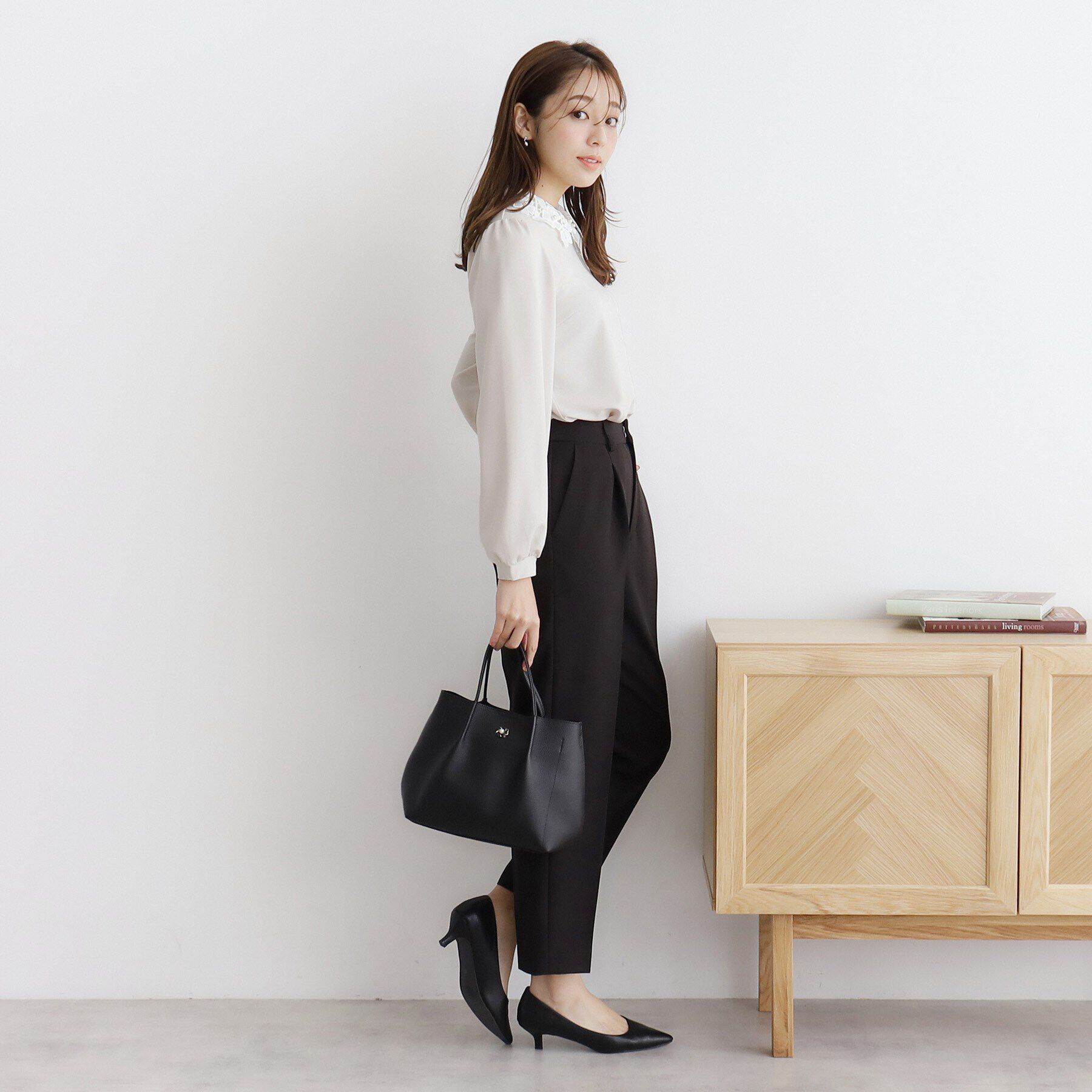 index「衿取り外し２WAY フラワーカラートップス【洗濯機洗い可/ストレッチ】」|シャツ・ブラウス|