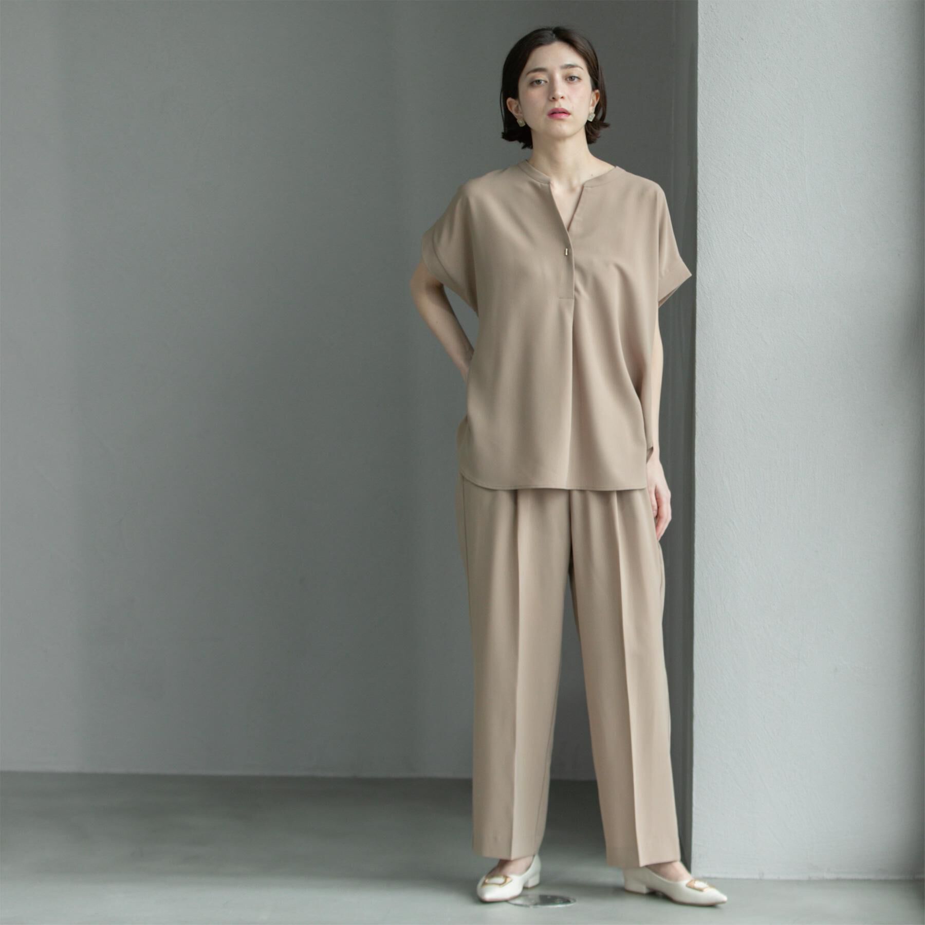 OPAQUE.CLIP「《6色展開/丈が選べる》美脚イージーワイドパンツ/セットアップ対応【ストレッチ/洗濯機洗い可/防シワ」|その他|