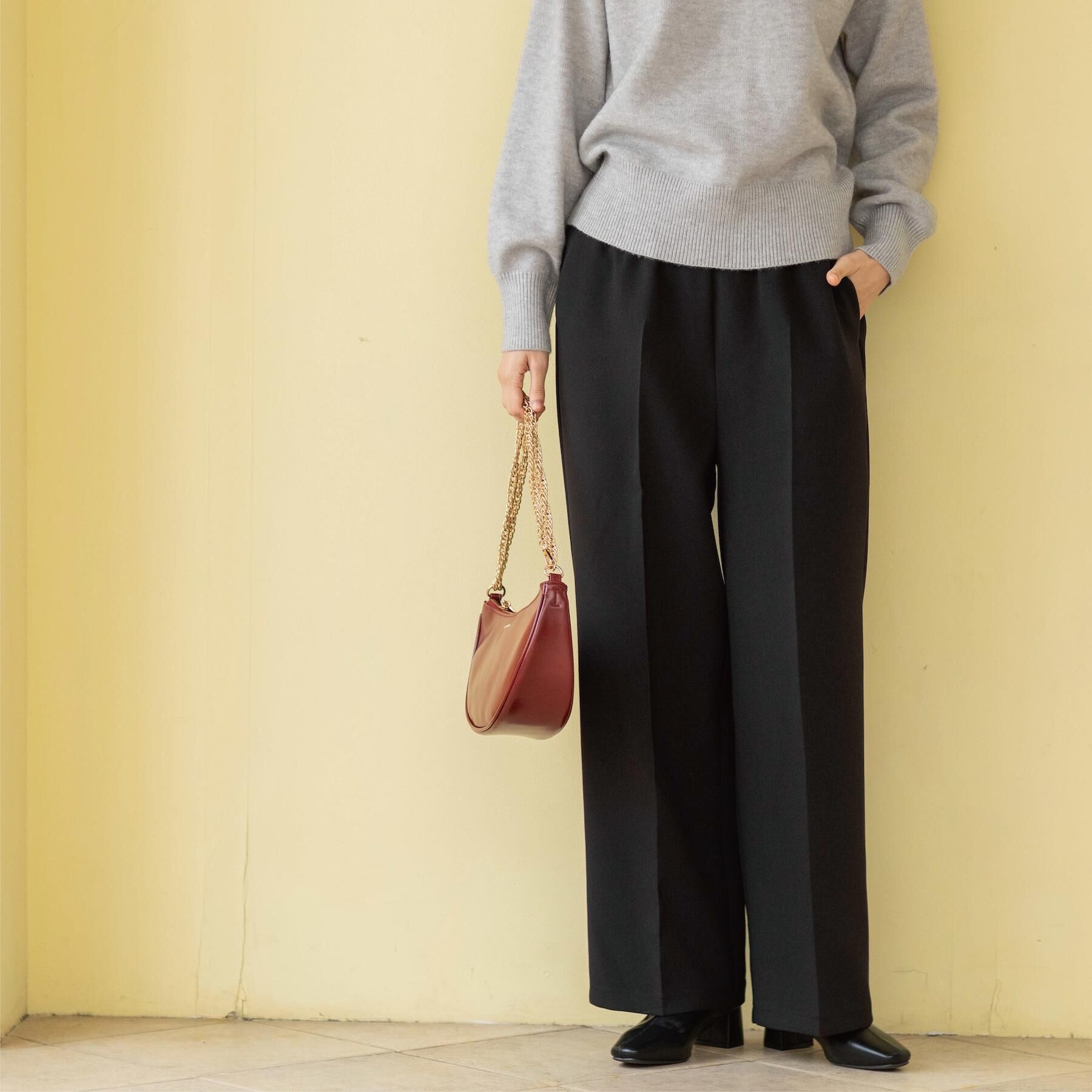 OPAQUE.CLIP「イージーワイドパンツ【洗濯機OK】」|その他|ブラック(019)