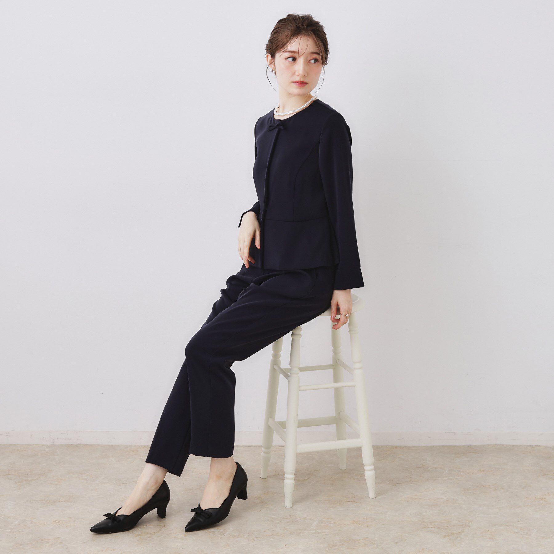 Couture broach「パール調釦テーパードパンツ」|その他|