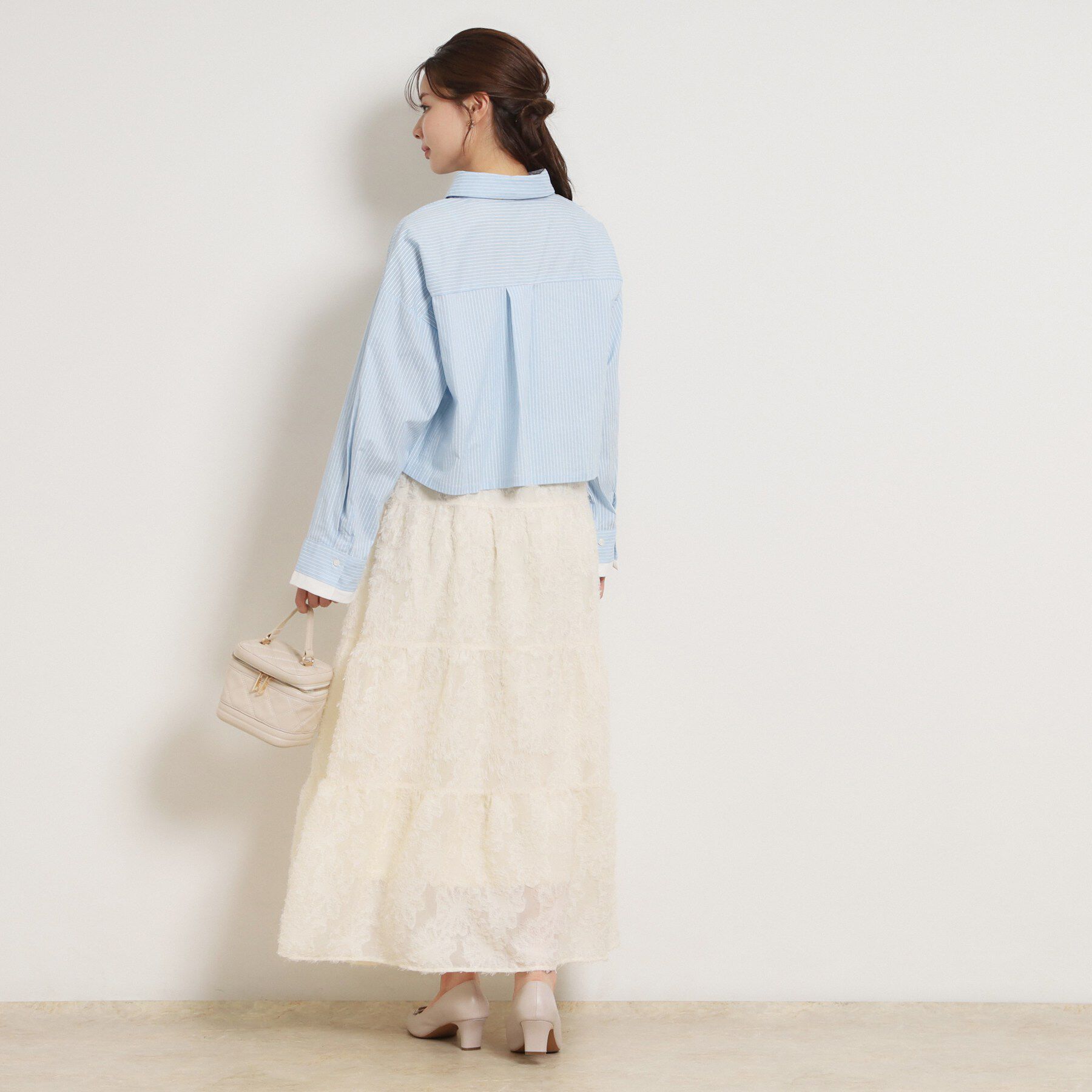 Couture broach「配色ストライプショートシャツ」|シャツ・ブラウス|