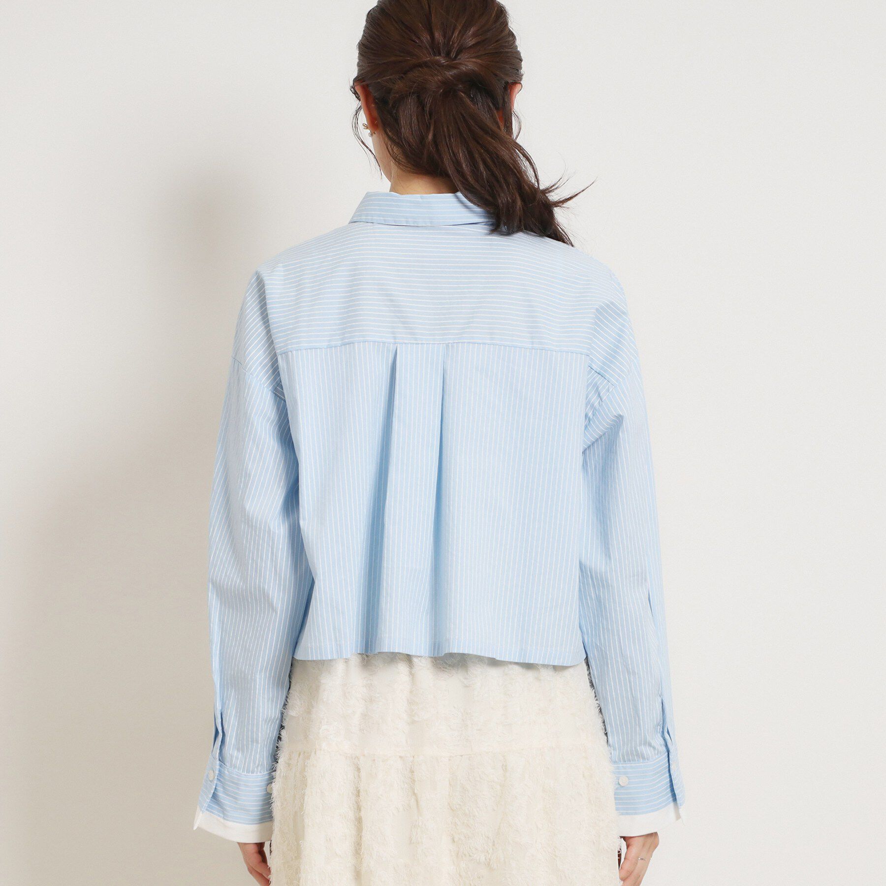 Couture broach「配色ストライプショートシャツ」|シャツ・ブラウス|