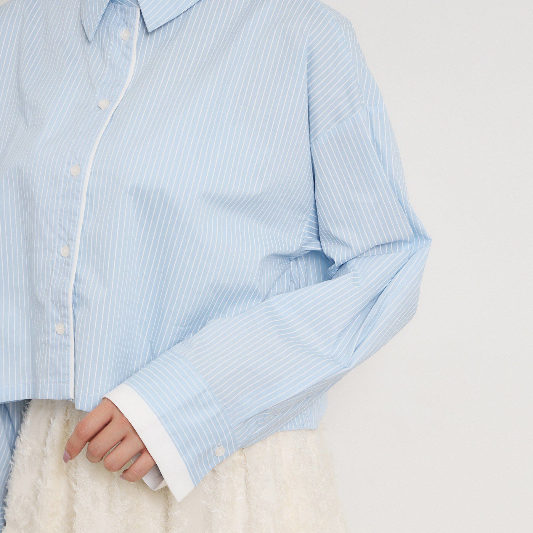 Couture broach「配色ストライプショートシャツ」|シャツ・ブラウス|