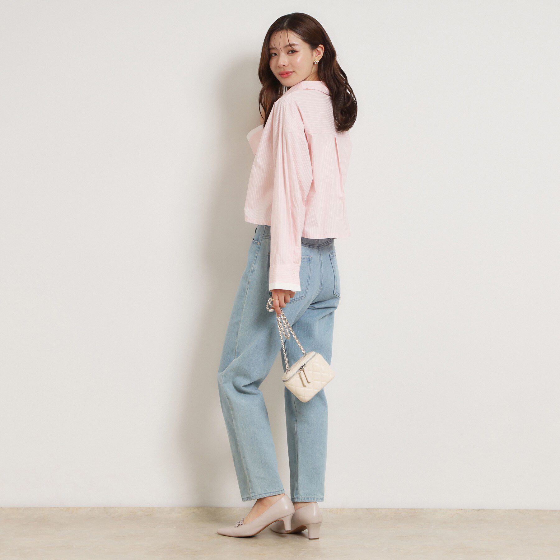 Couture broach「配色ストライプショートシャツ」|シャツ・ブラウス|