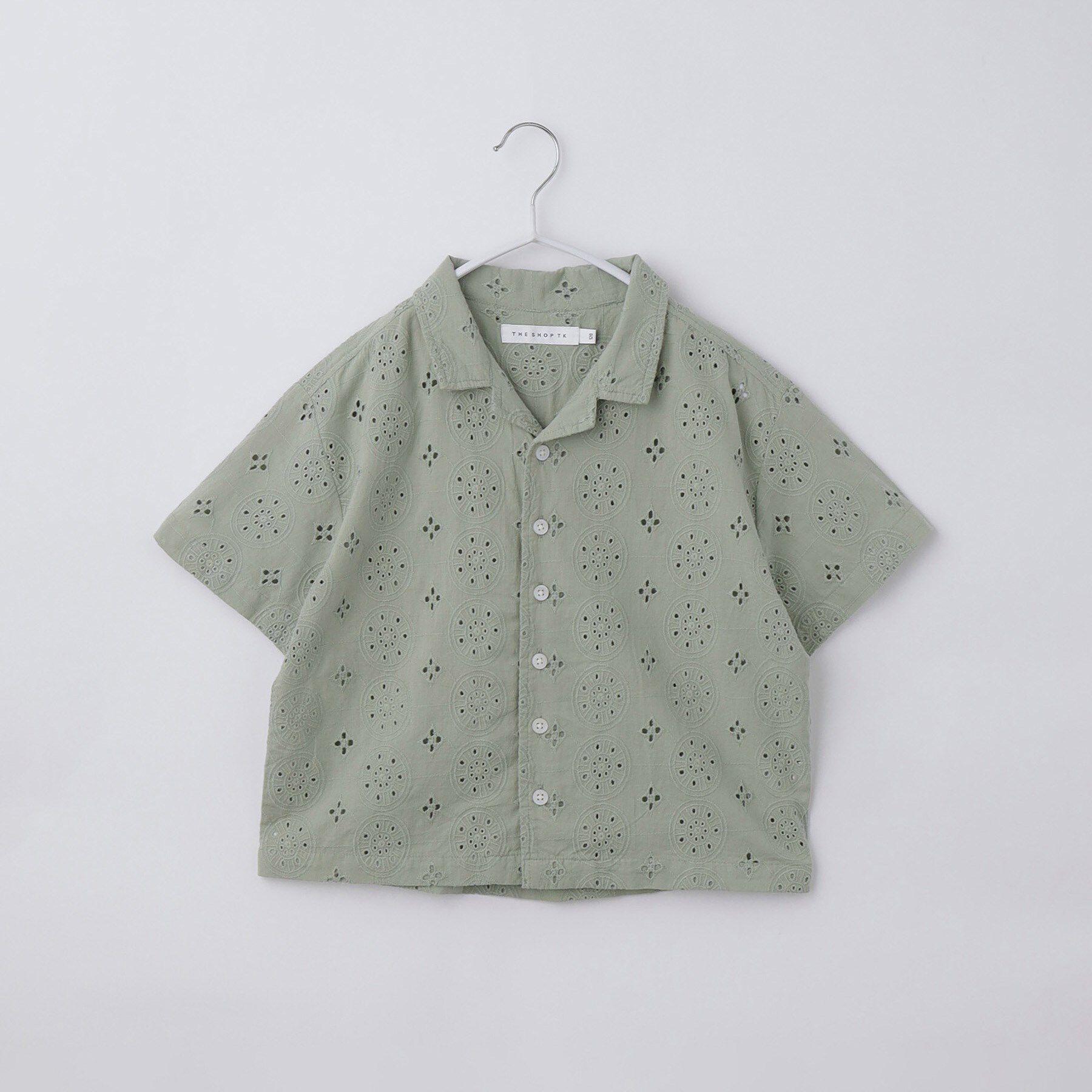 THE SHOP TK「【120-150】刺繍オープンカラーシャツSS」|シャツ・ブラウス|