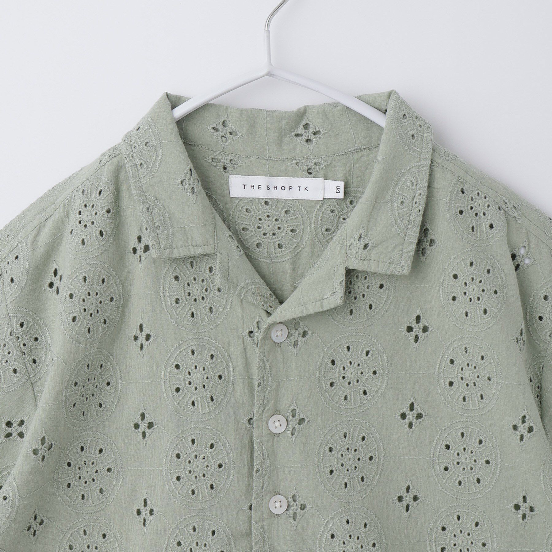 THE SHOP TK「【120-150】刺繍オープンカラーシャツSS」|シャツ・ブラウス|