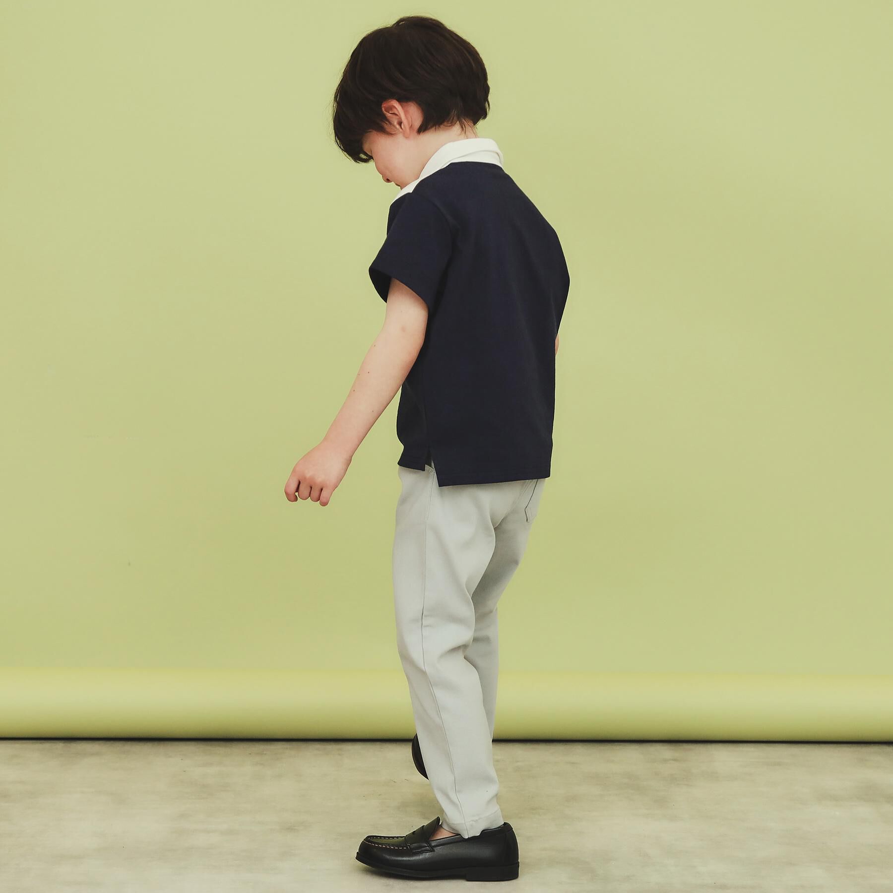 THE SHOP TK「【110－150】切り替えポロシャツ/洗濯機OK」|ポロシャツ|