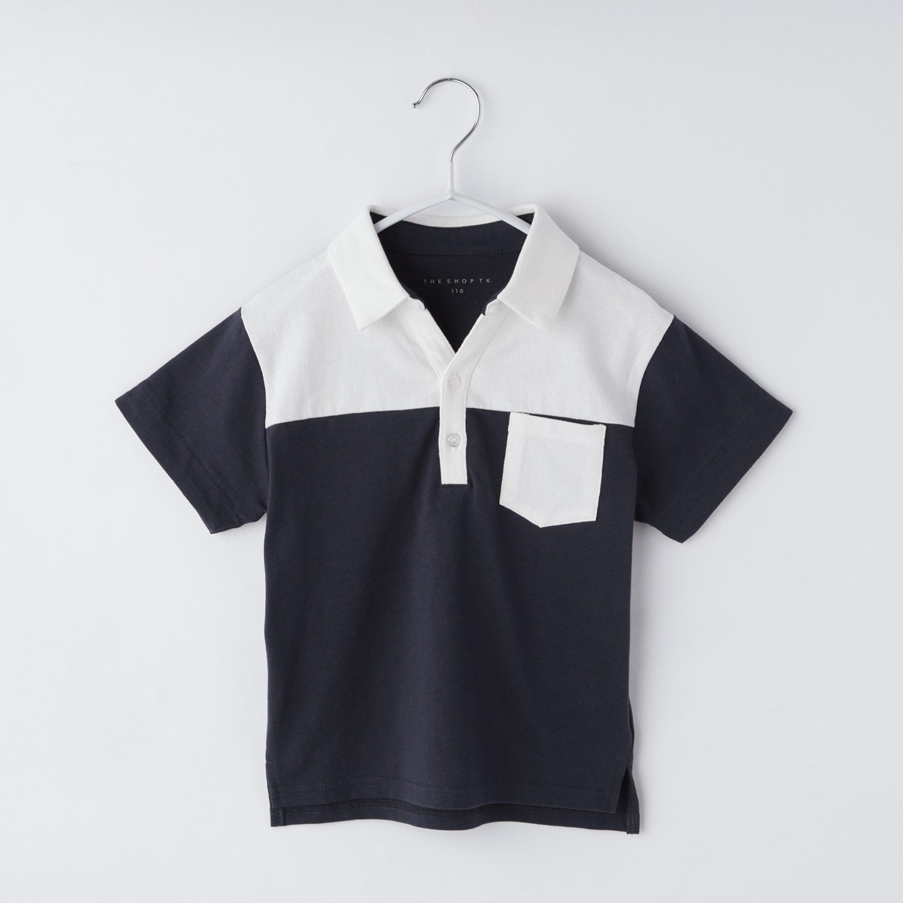 THE SHOP TK「【110－150】切り替えポロシャツ/洗濯機OK」|ポロシャツ|