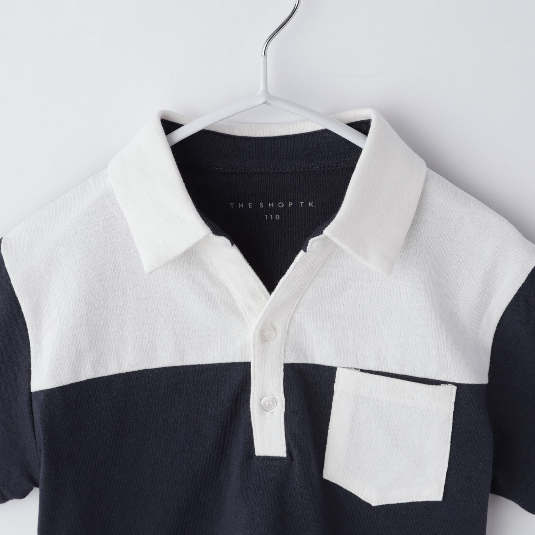 THE SHOP TK「【110－150】切り替えポロシャツ/洗濯機OK」|ポロシャツ|