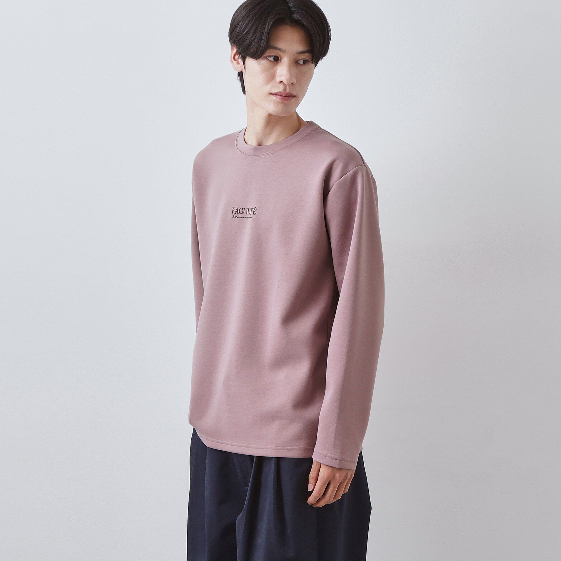 THE SHOP TK「【さりげないワンポイント】ダンボール刺繍スウェット 洗濯機OK」|Tシャツ・カットソー|