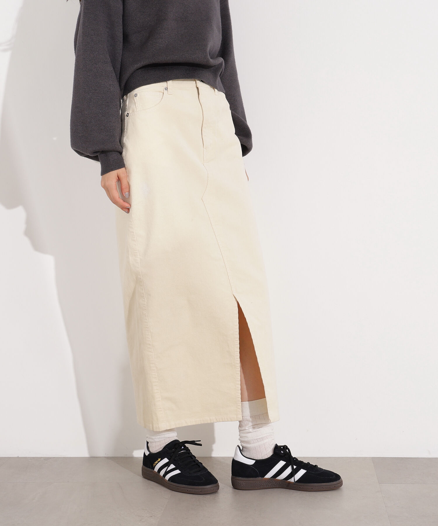  「コーデュロイスリットスカート」|スカート|