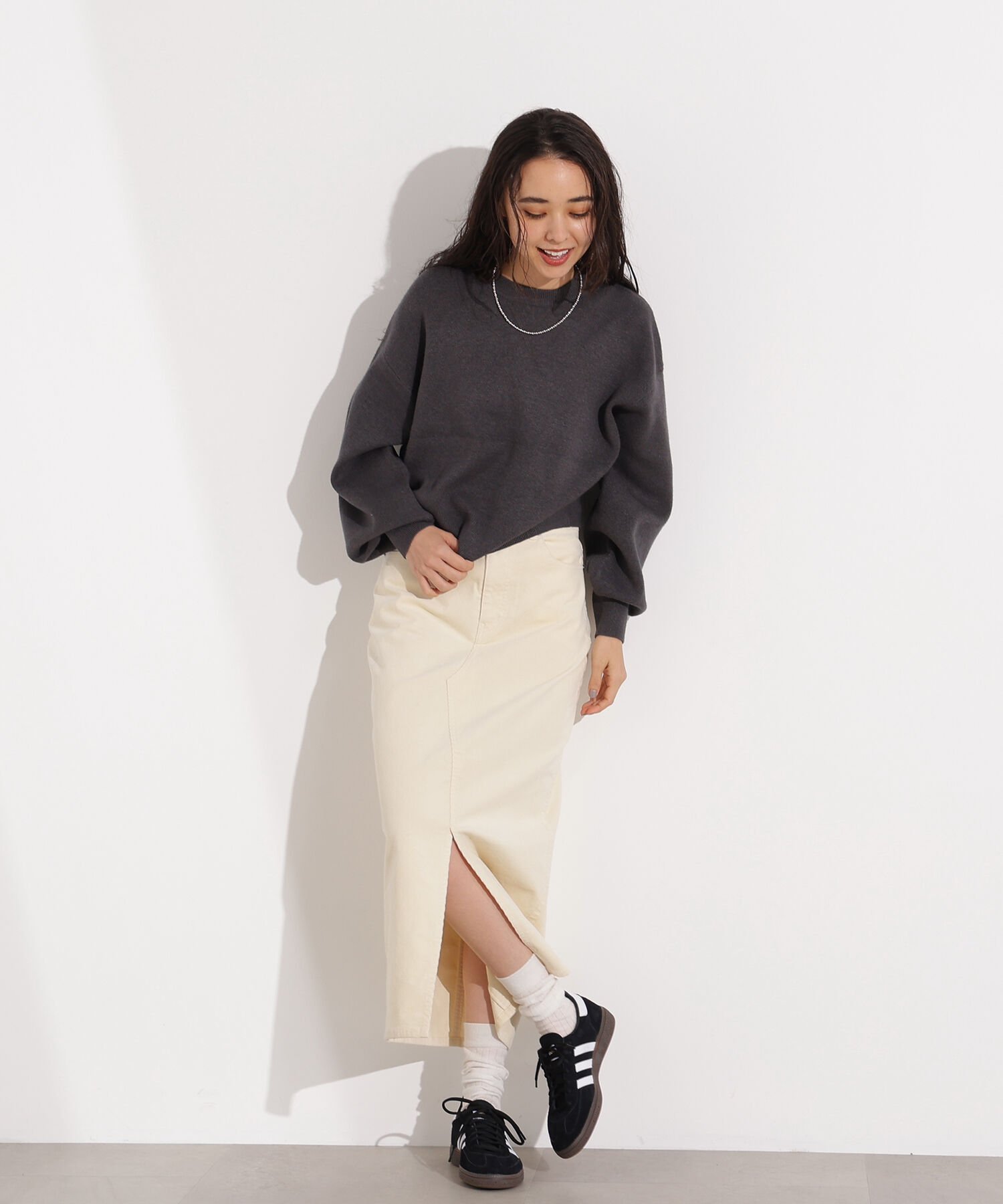  「コーデュロイスリットスカート」|スカート|