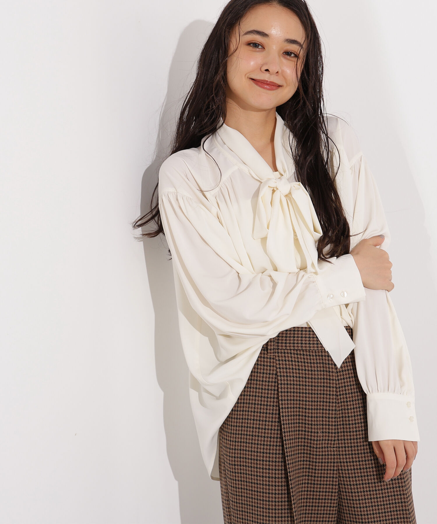  「ヴィンテージサテンボウブラウス」|シャツ・ブラウス|