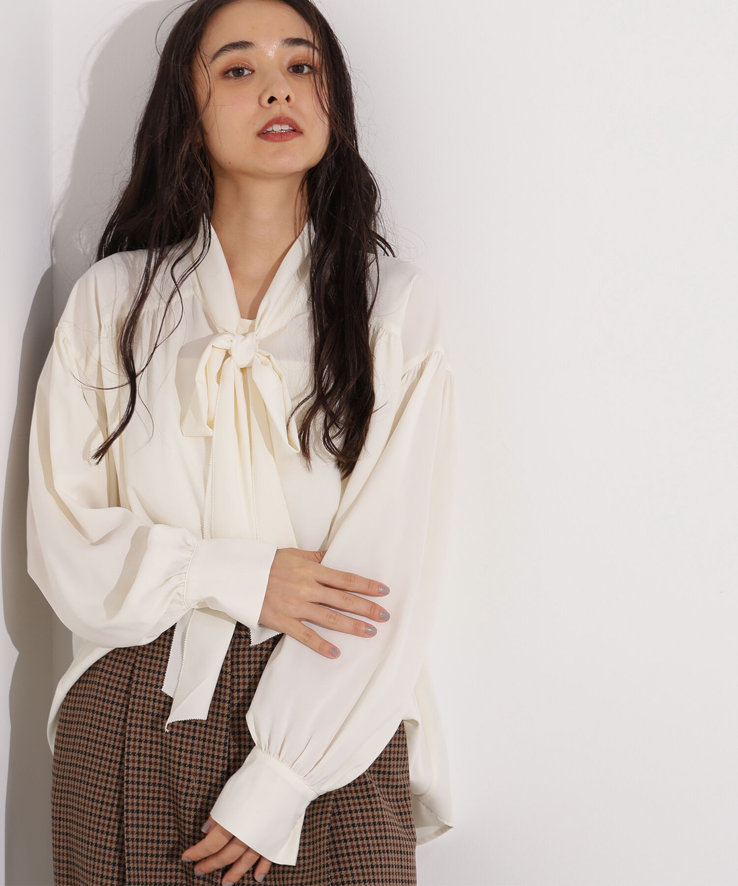  「ヴィンテージサテンボウブラウス」|シャツ・ブラウス|