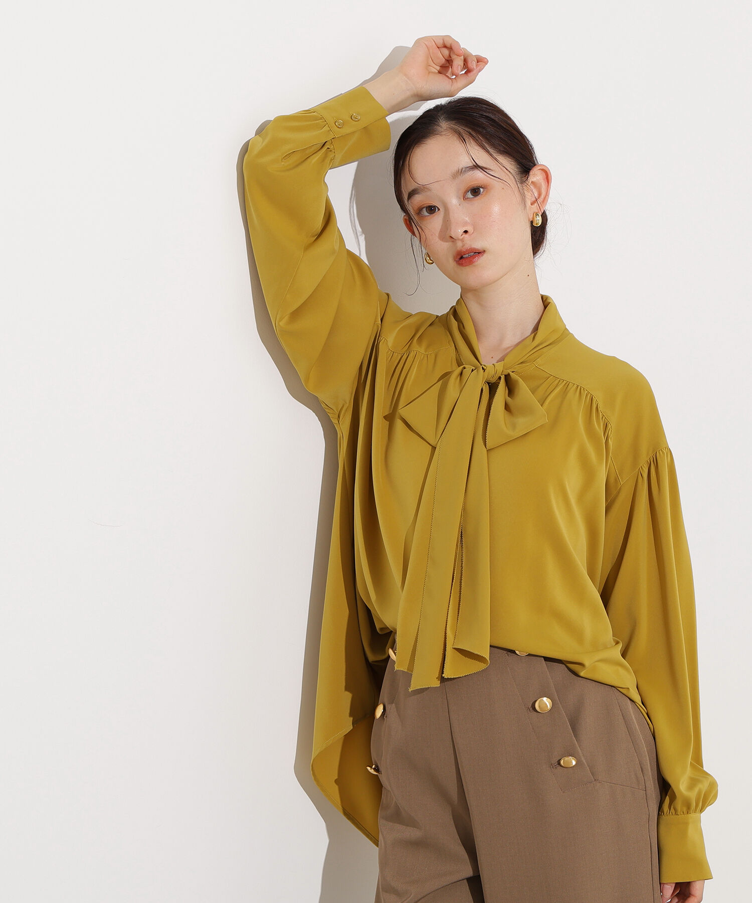  「ヴィンテージサテンボウブラウス」|シャツ・ブラウス|