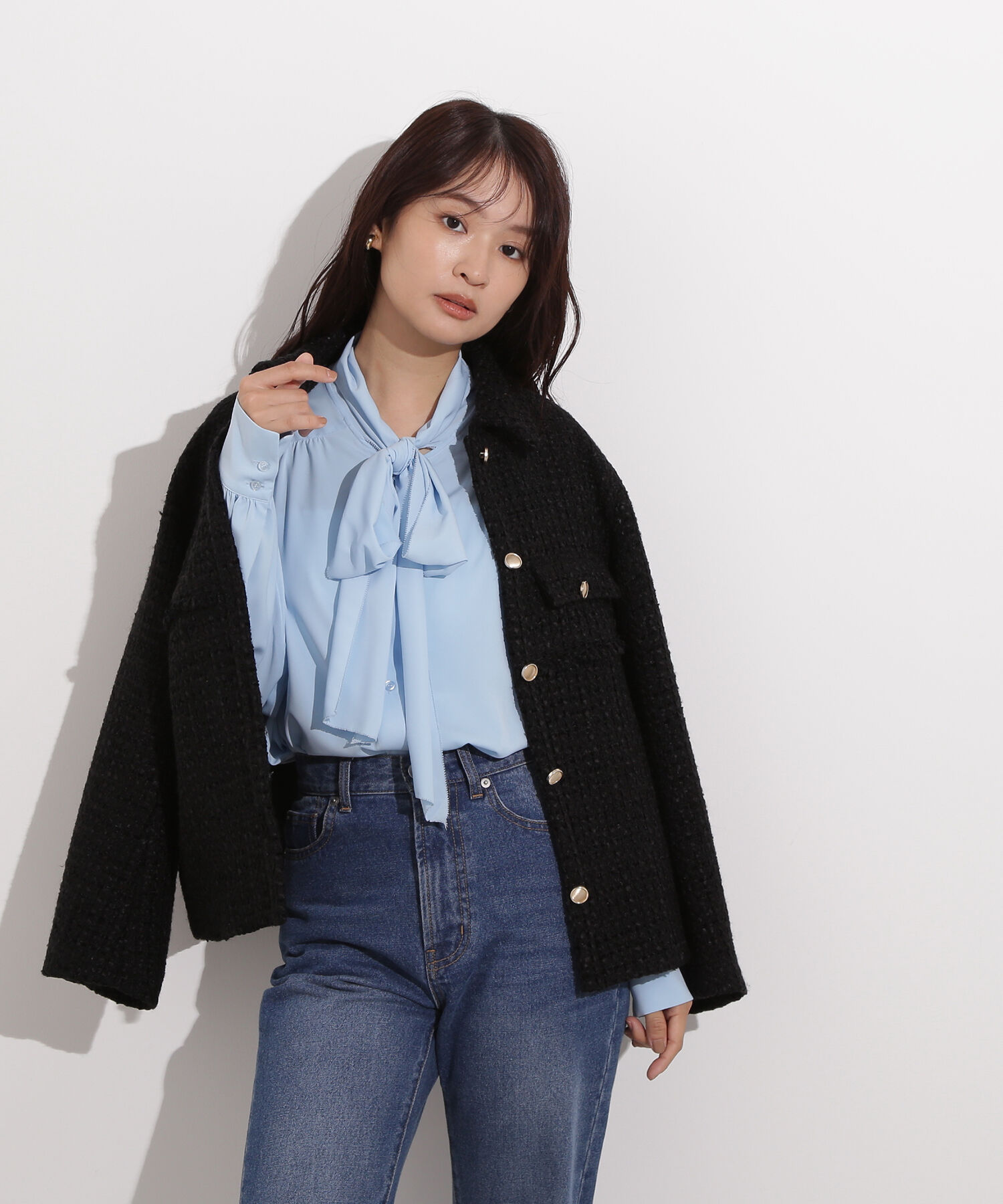  「ヴィンテージサテンボウブラウス」|シャツ・ブラウス|