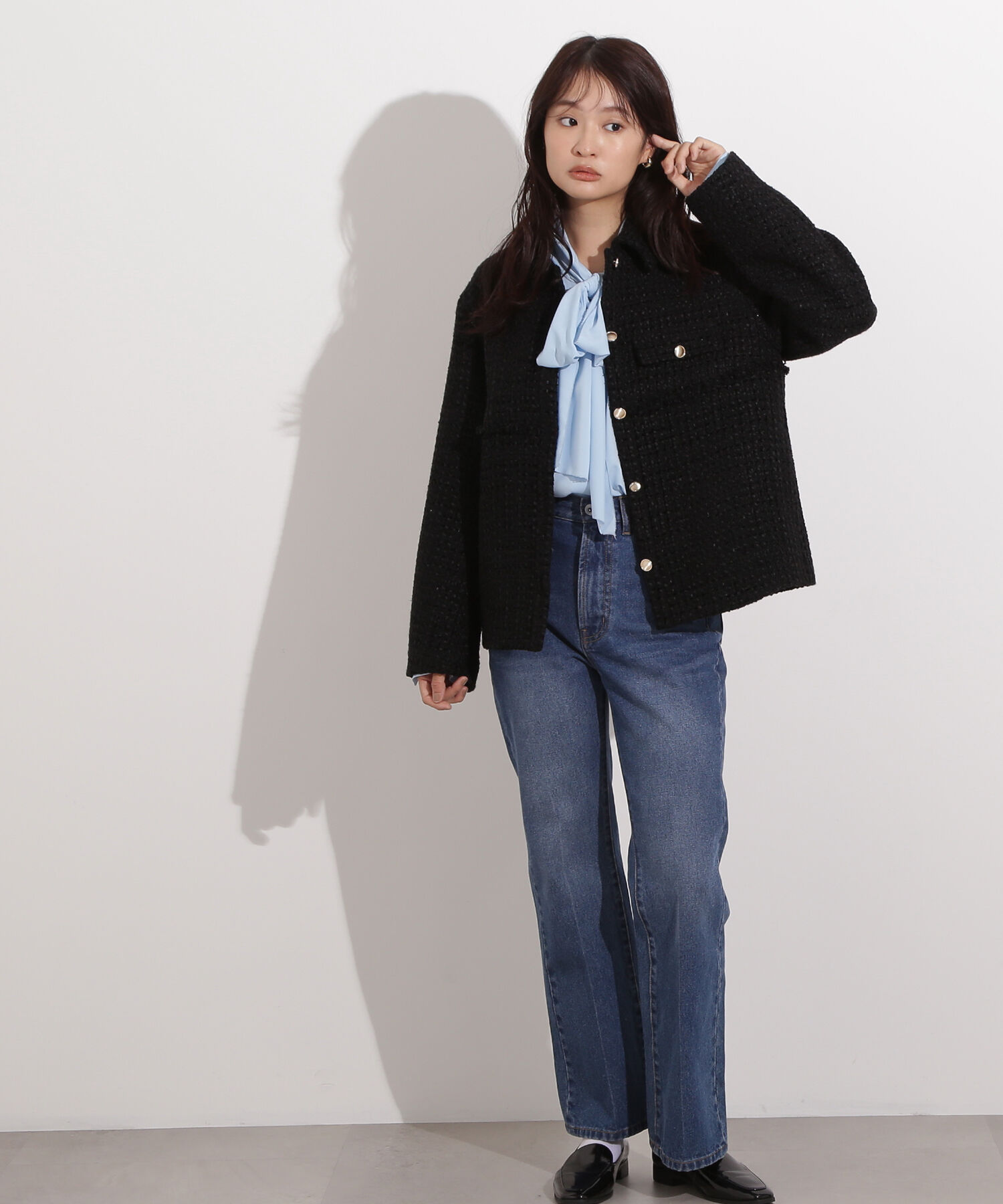  「ヴィンテージサテンボウブラウス」|シャツ・ブラウス|