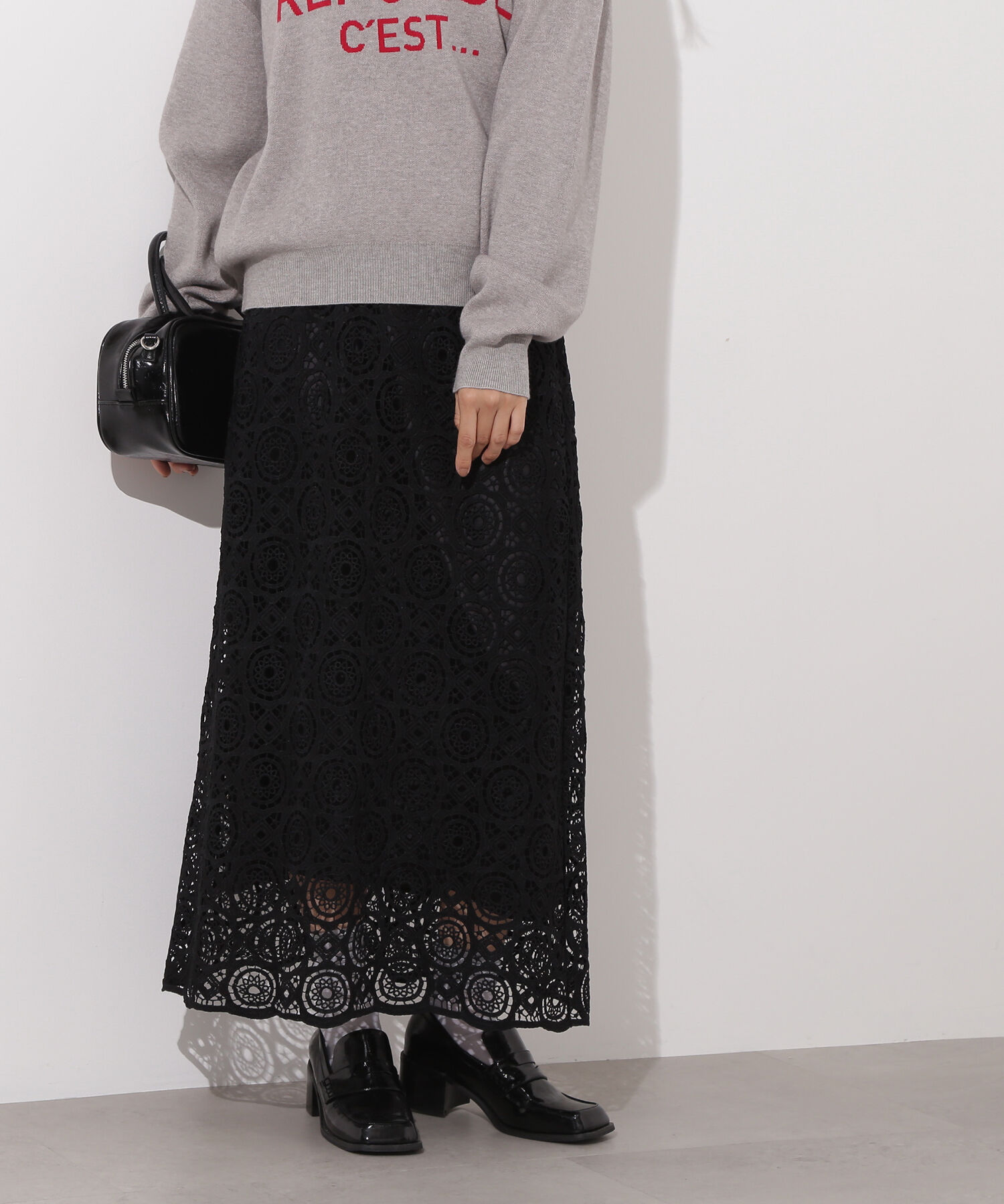  「ヴィンテージライクレーススカート」|スカート|