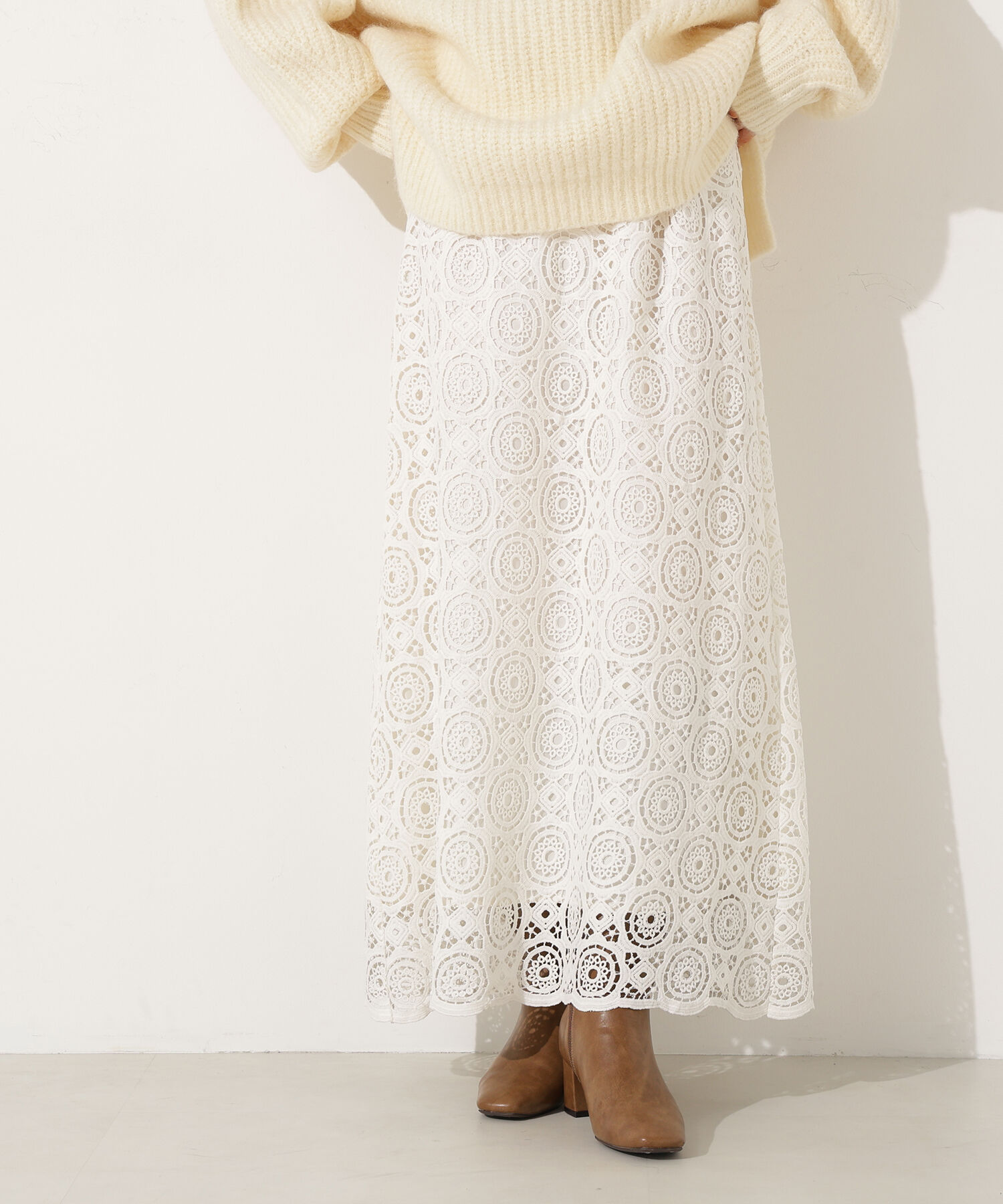  「ヴィンテージライクレーススカート」|スカート|