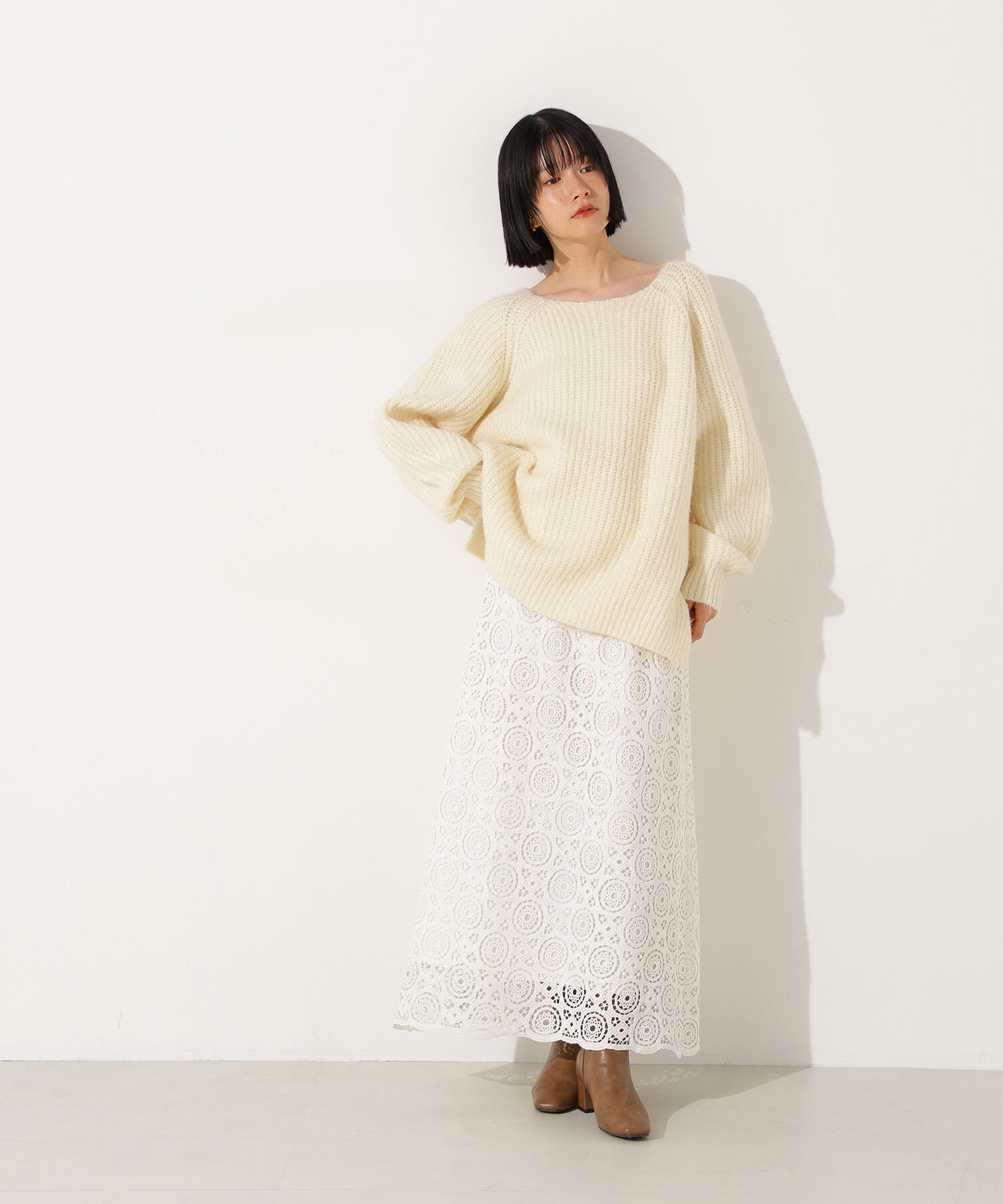  「ヴィンテージライクレーススカート」|スカート|