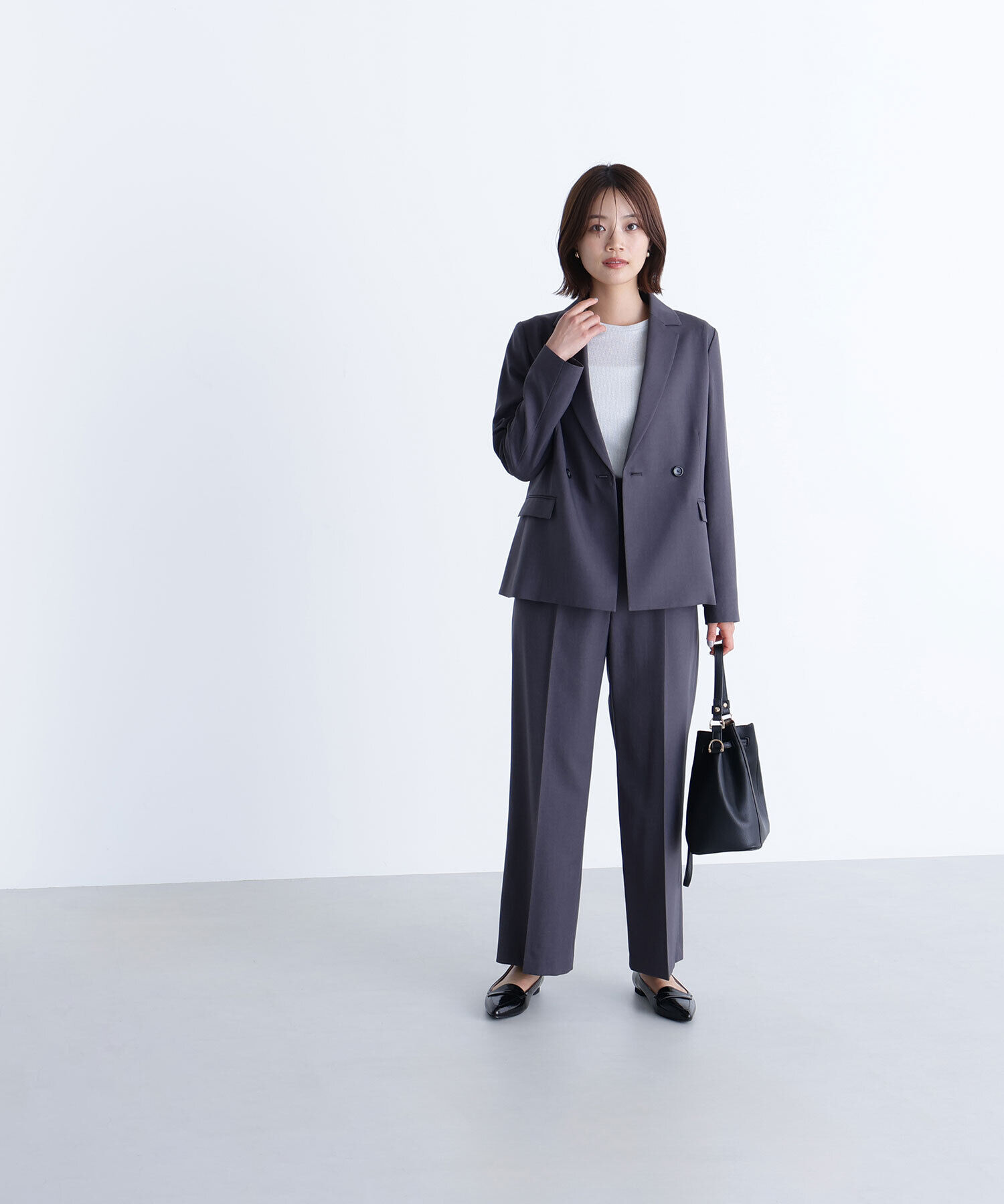  「パウダリーツイルセットアップシリーズ　ワイドストレートパンツ」|その他|