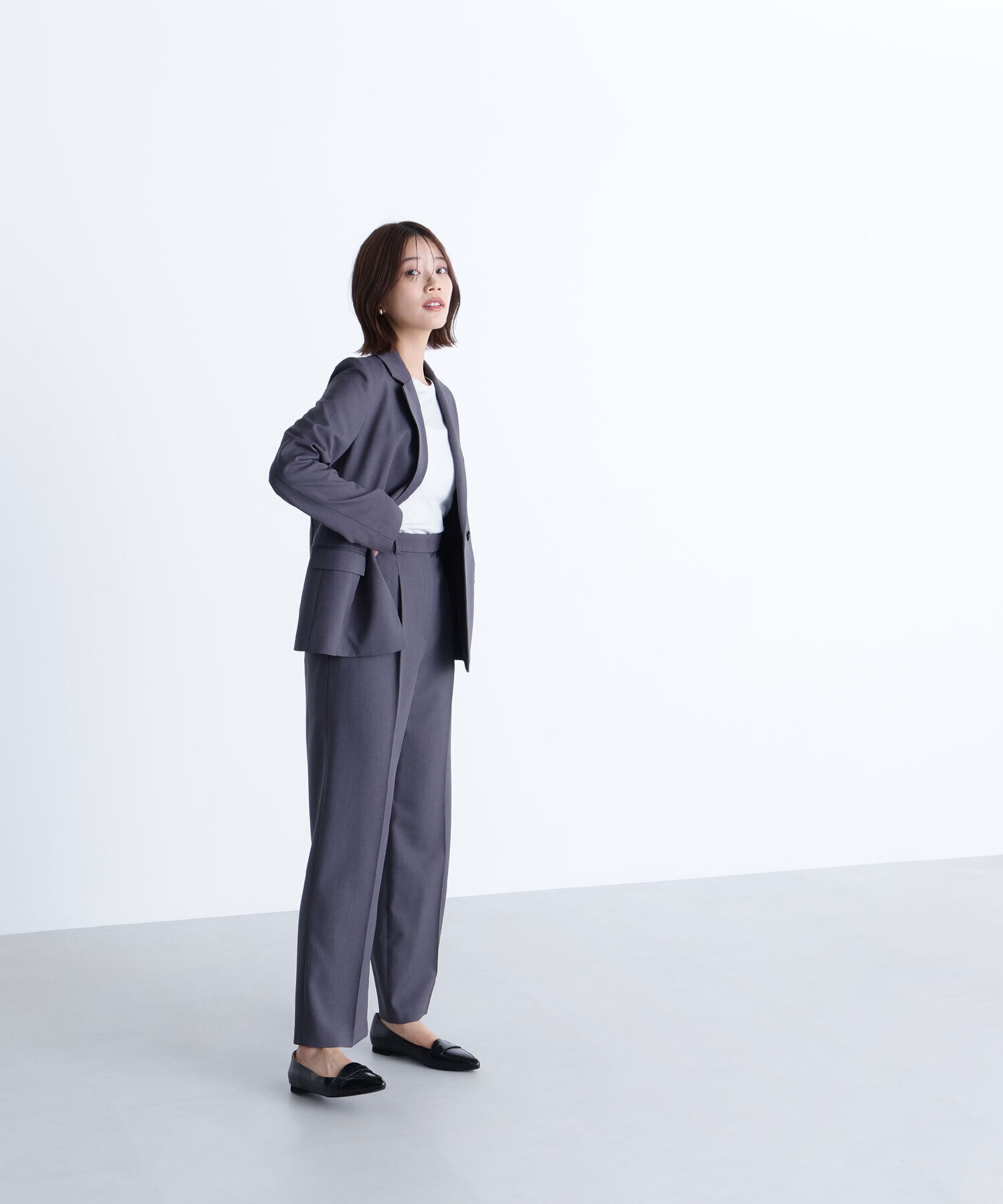  「パウダリーツイルセットアップシリーズ　ワイドストレートパンツ」|その他|