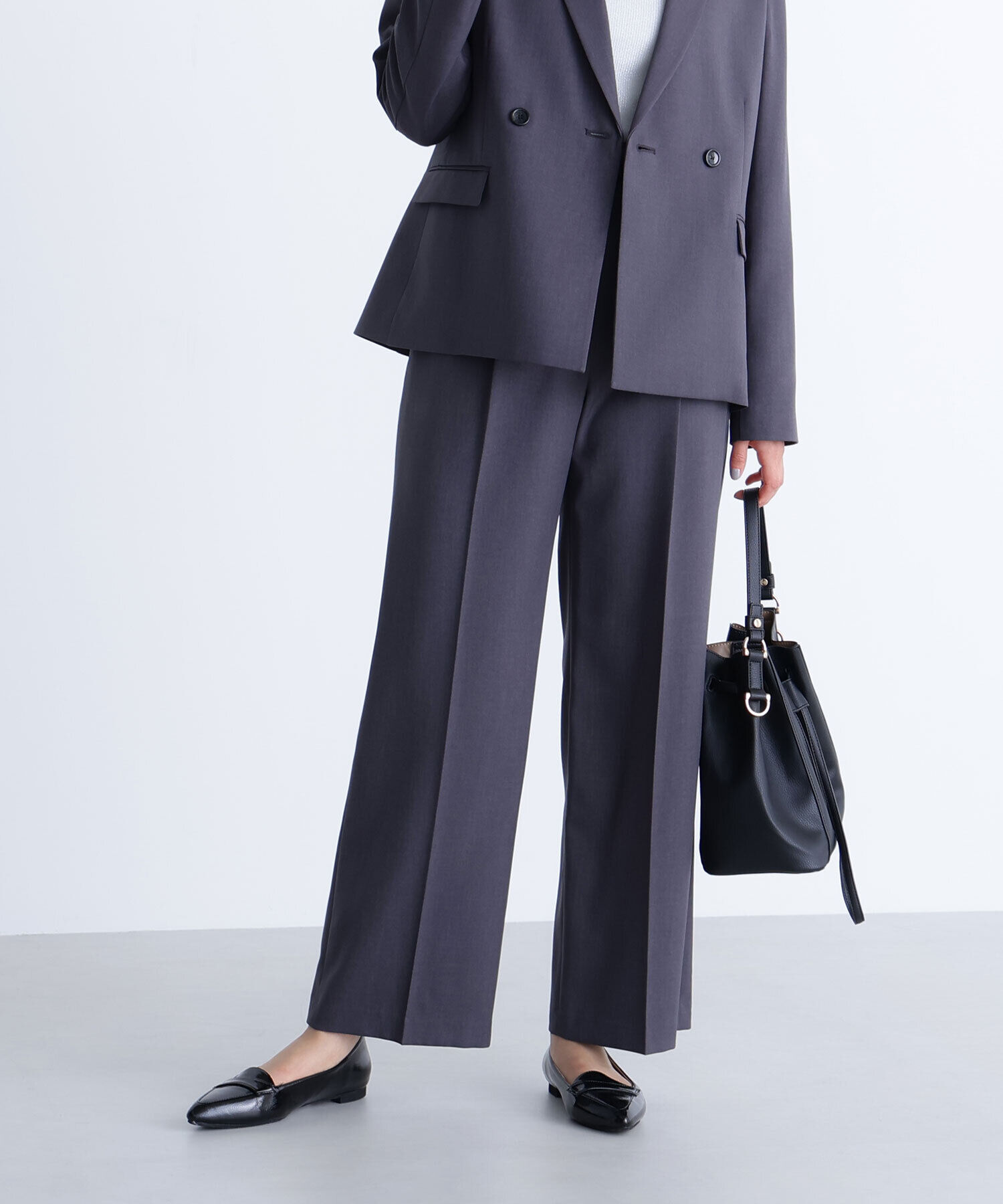  「パウダリーツイルセットアップシリーズ　ワイドストレートパンツ」|その他|