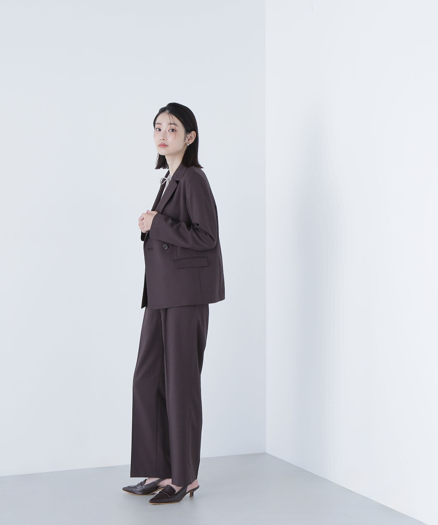  「パウダリーツイルセットアップシリーズ　ワイドストレートパンツ」|その他|