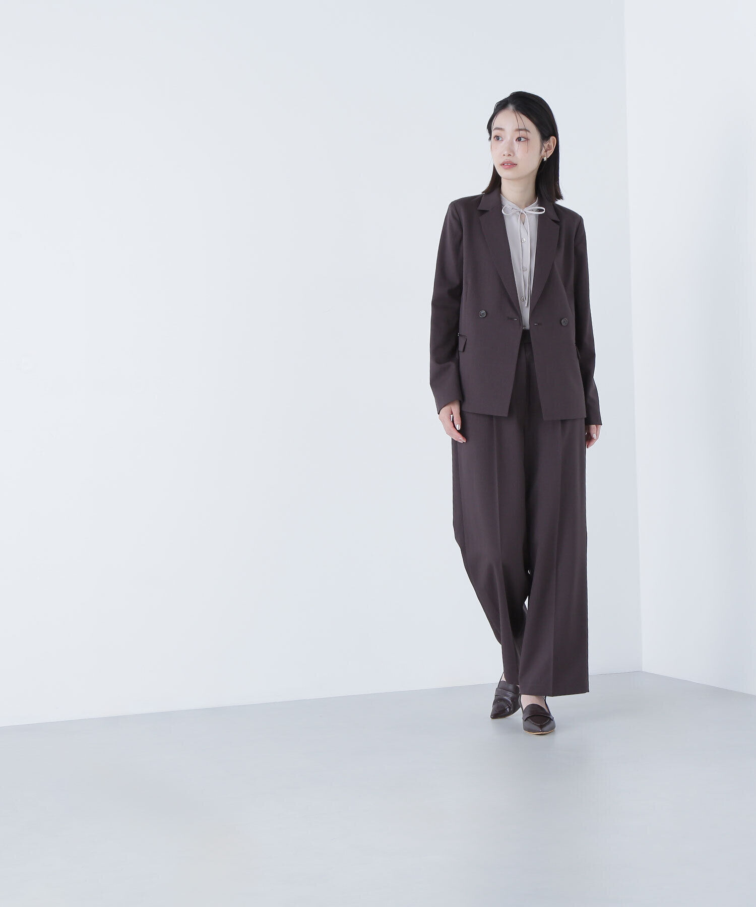  「パウダリーツイルセットアップシリーズ　ワイドストレートパンツ」|その他|