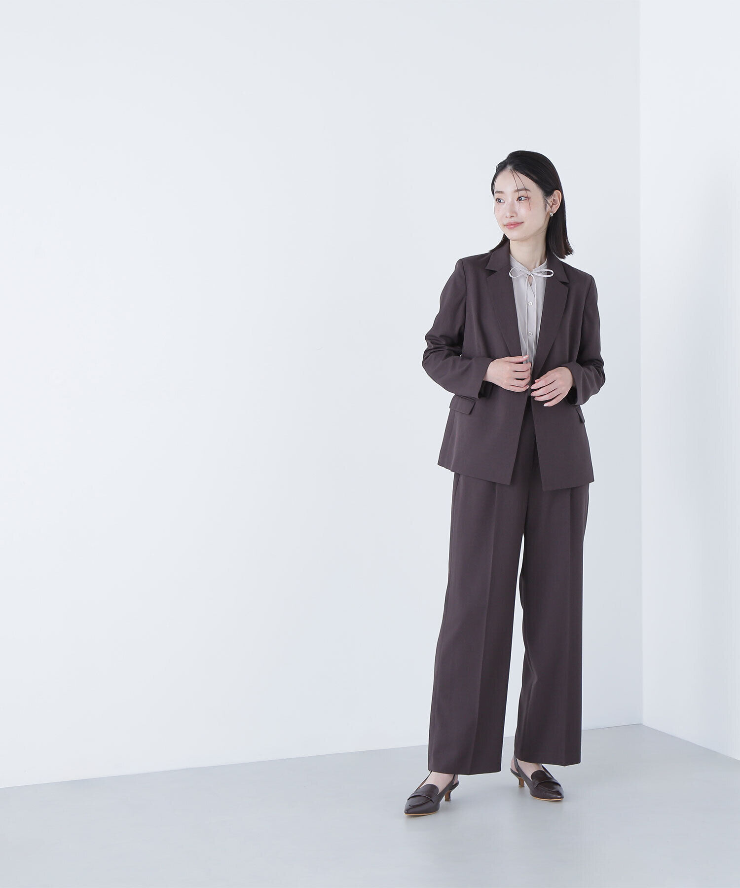  「パウダリーツイルセットアップシリーズ　ワイドストレートパンツ」|その他|