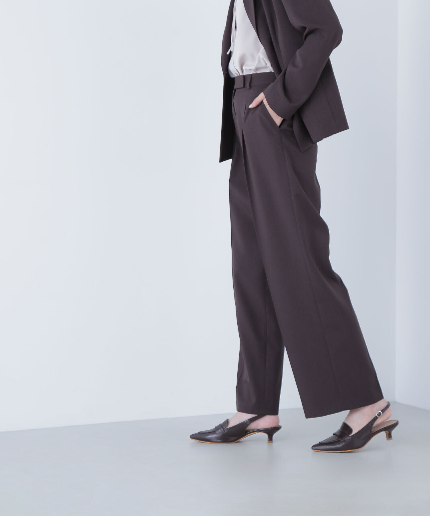  「パウダリーツイルセットアップシリーズ　ワイドストレートパンツ」|その他|