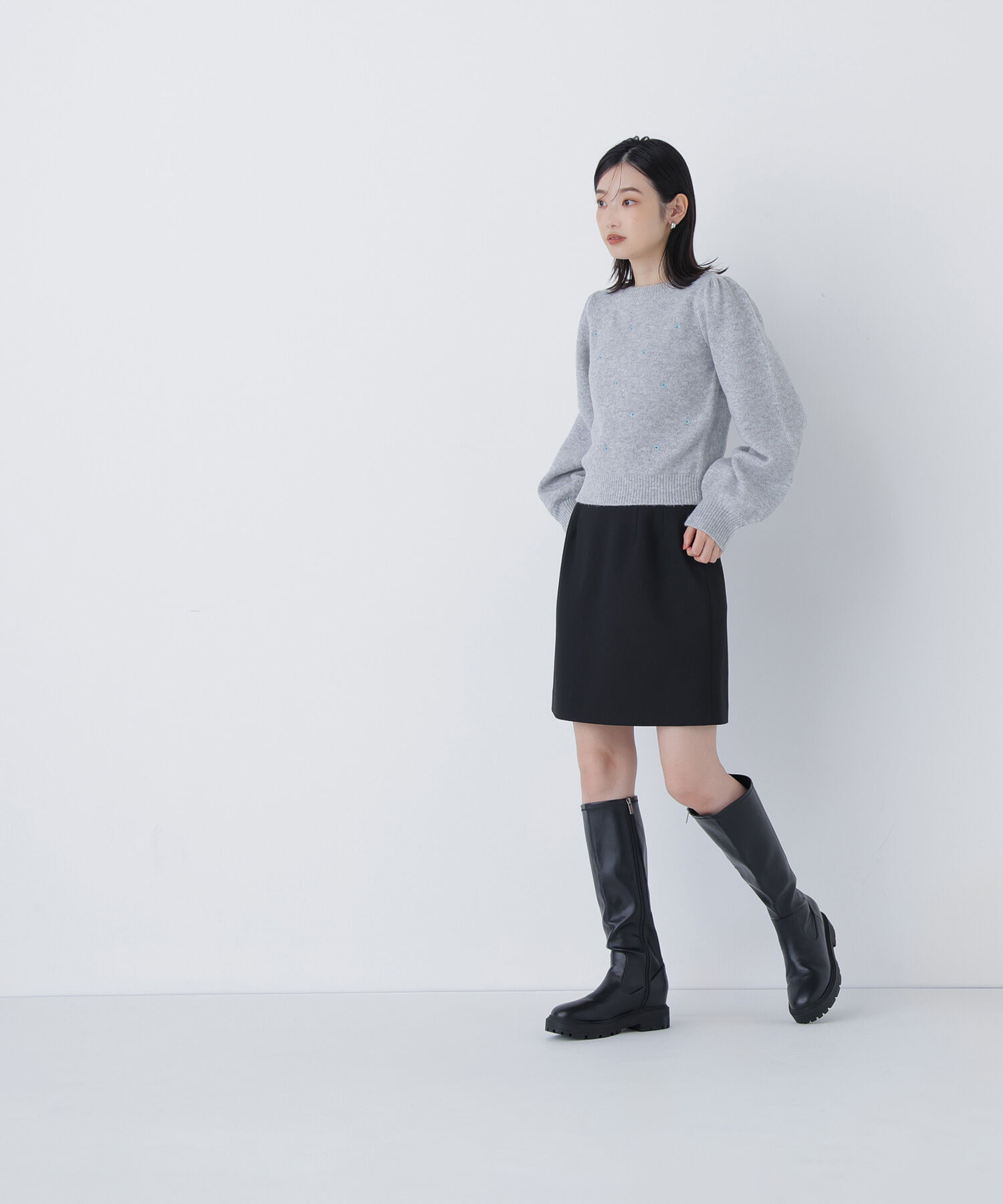  「フラワー刺繍ニット」|ニット・セーター|