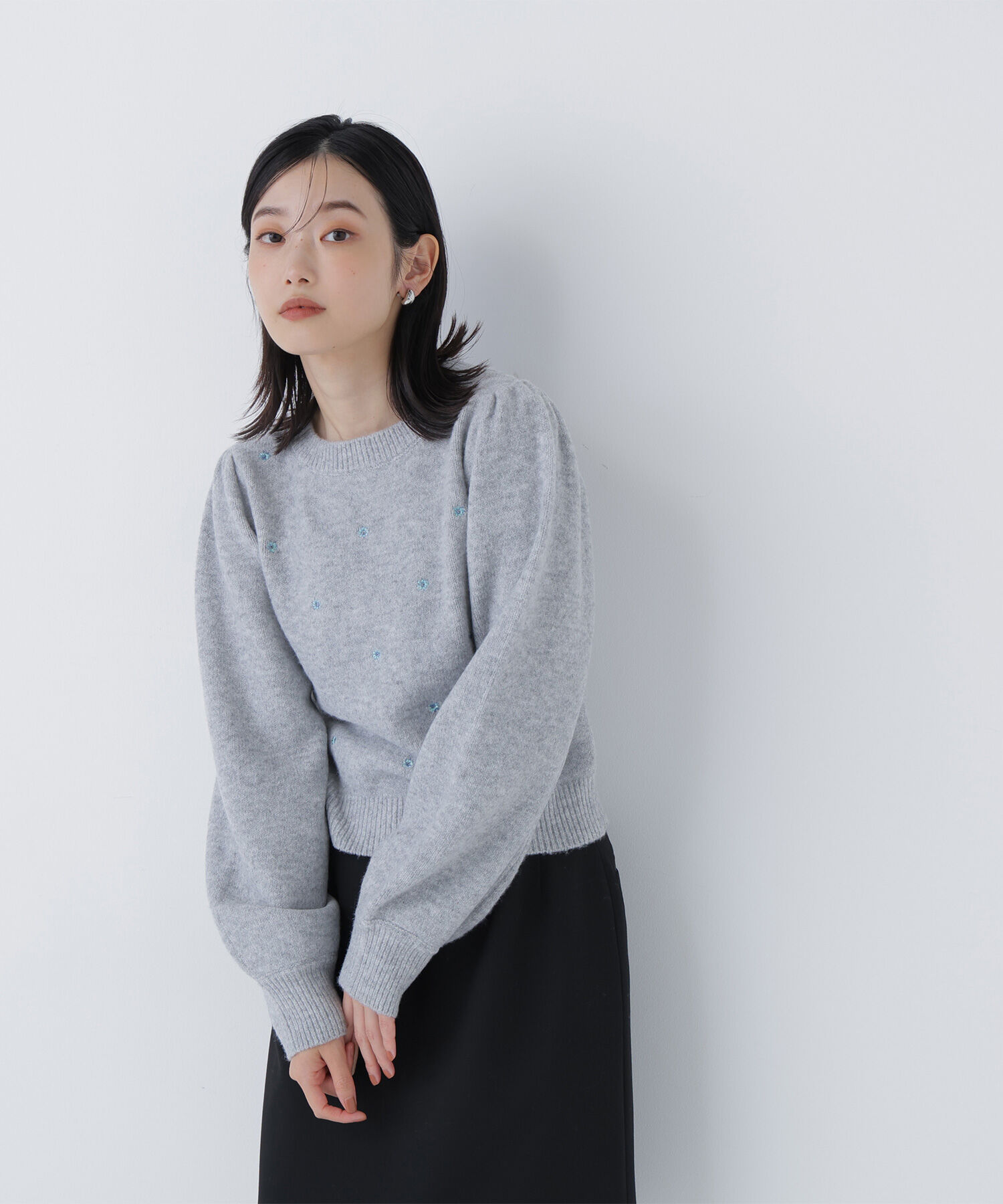  「フラワー刺繍ニット」|ニット・セーター|