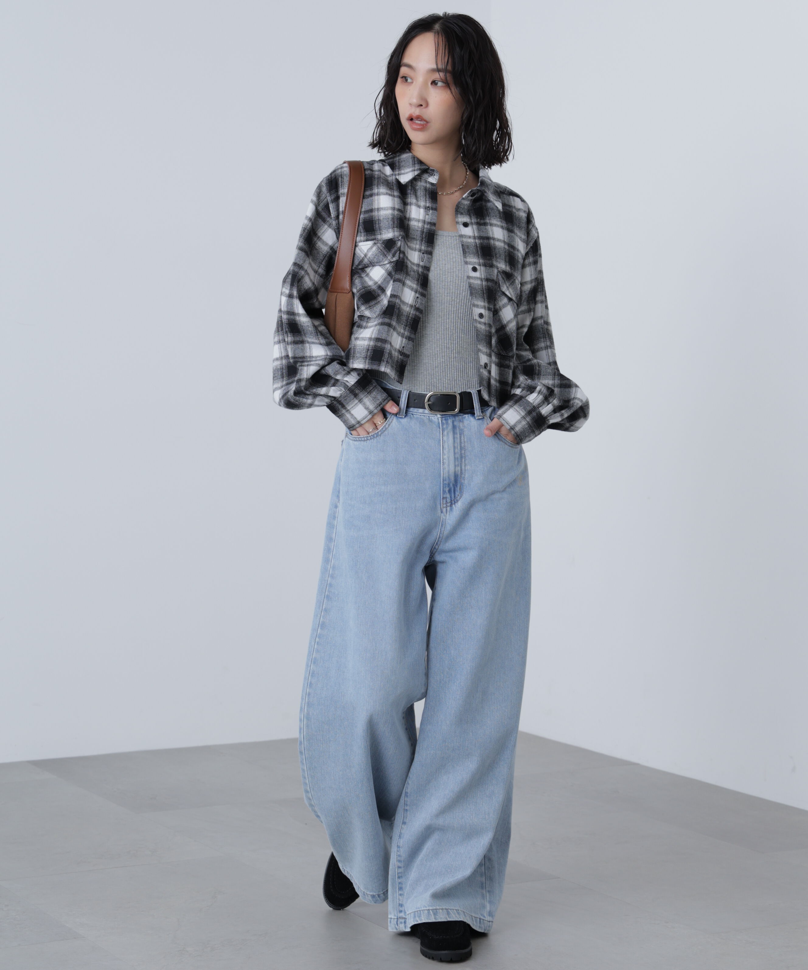  「ビッグポケットショート丈シャツ」|シャツ・ブラウス|