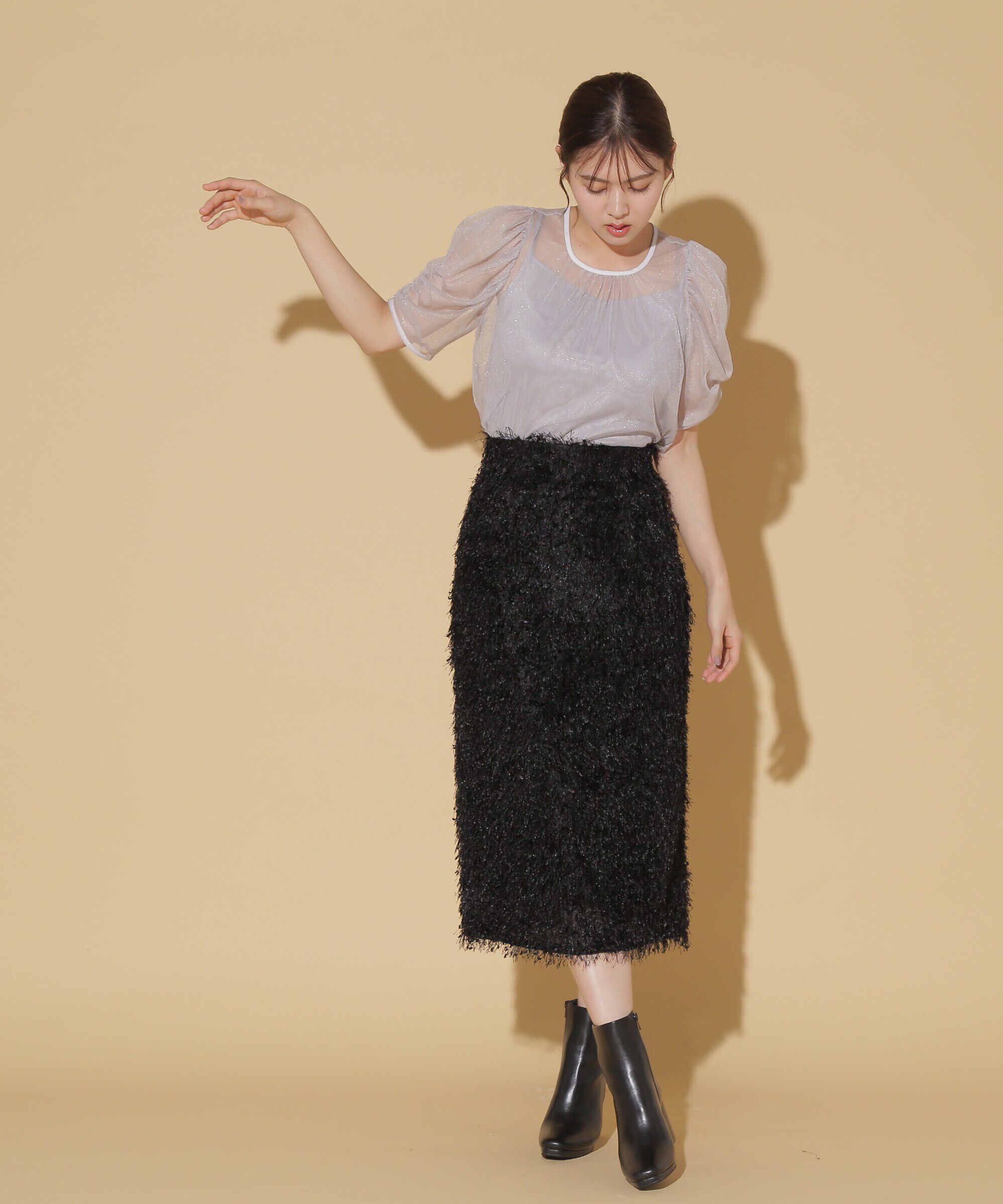  「ラメチュールブラウス」|シャツ・ブラウス|