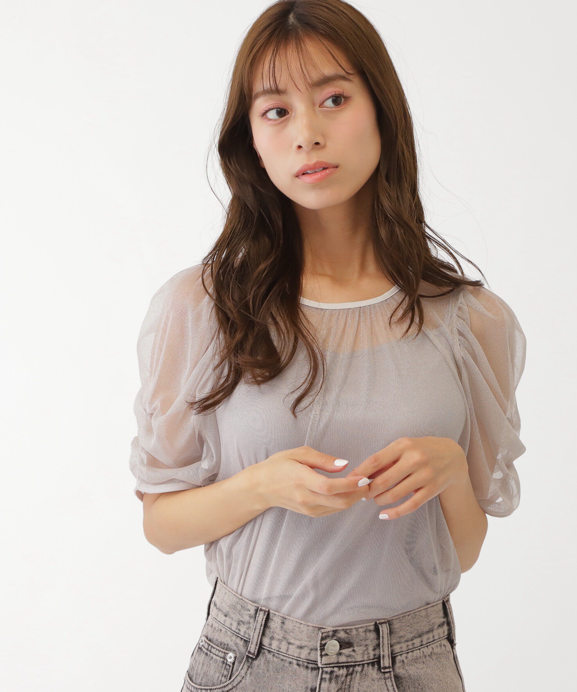  「ラメチュールブラウス」|シャツ・ブラウス|