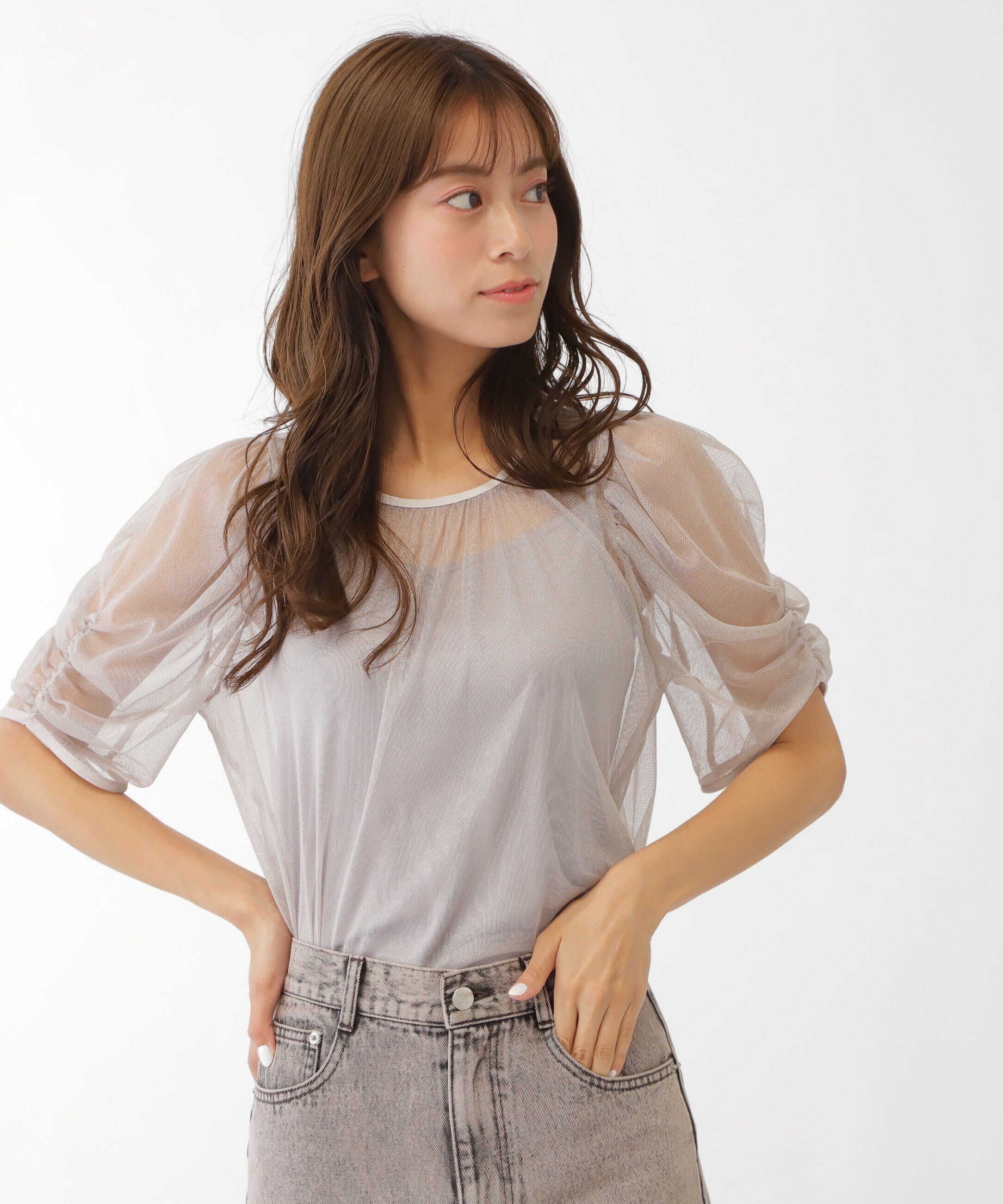  「ラメチュールブラウス」|シャツ・ブラウス|