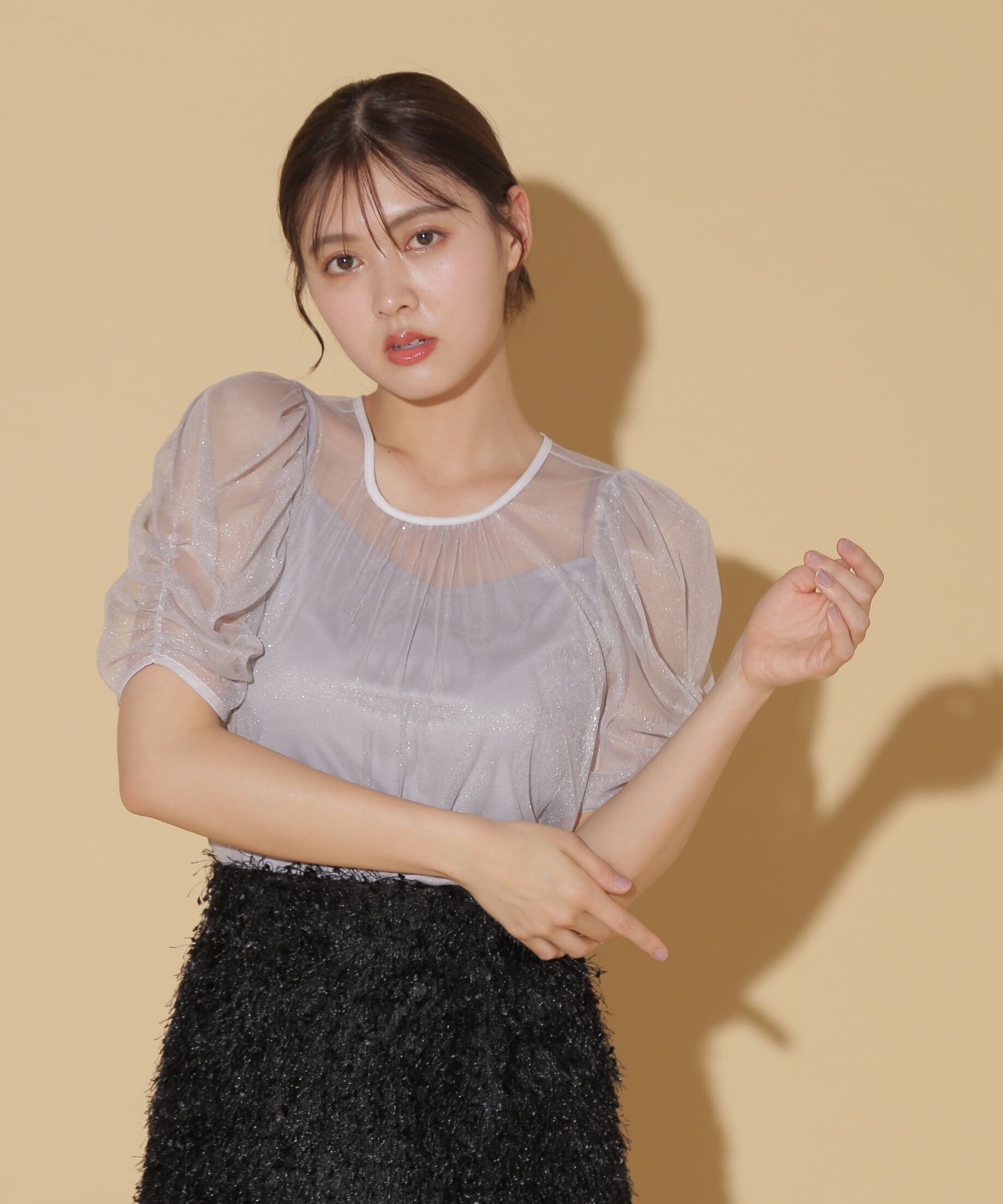  「ラメチュールブラウス」|シャツ・ブラウス|