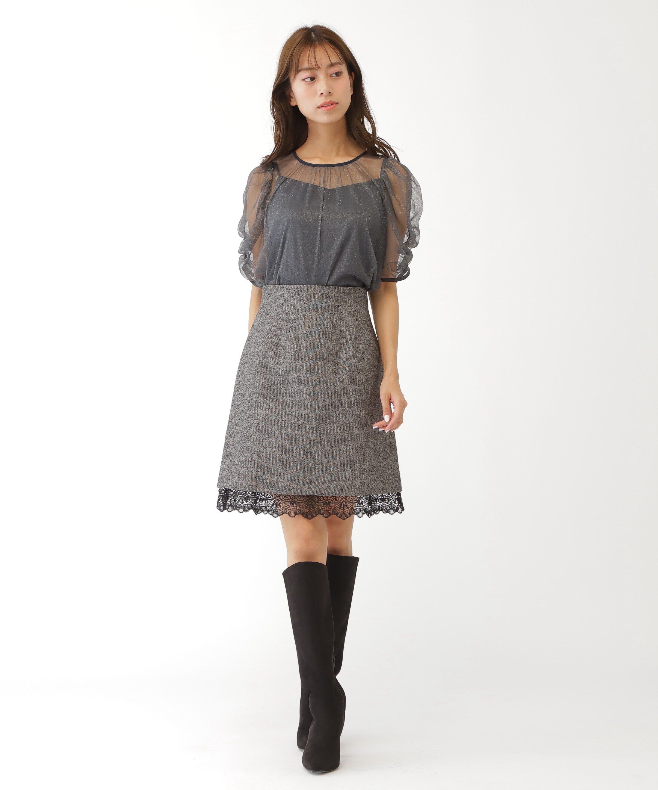  「ラメチュールブラウス」|シャツ・ブラウス|