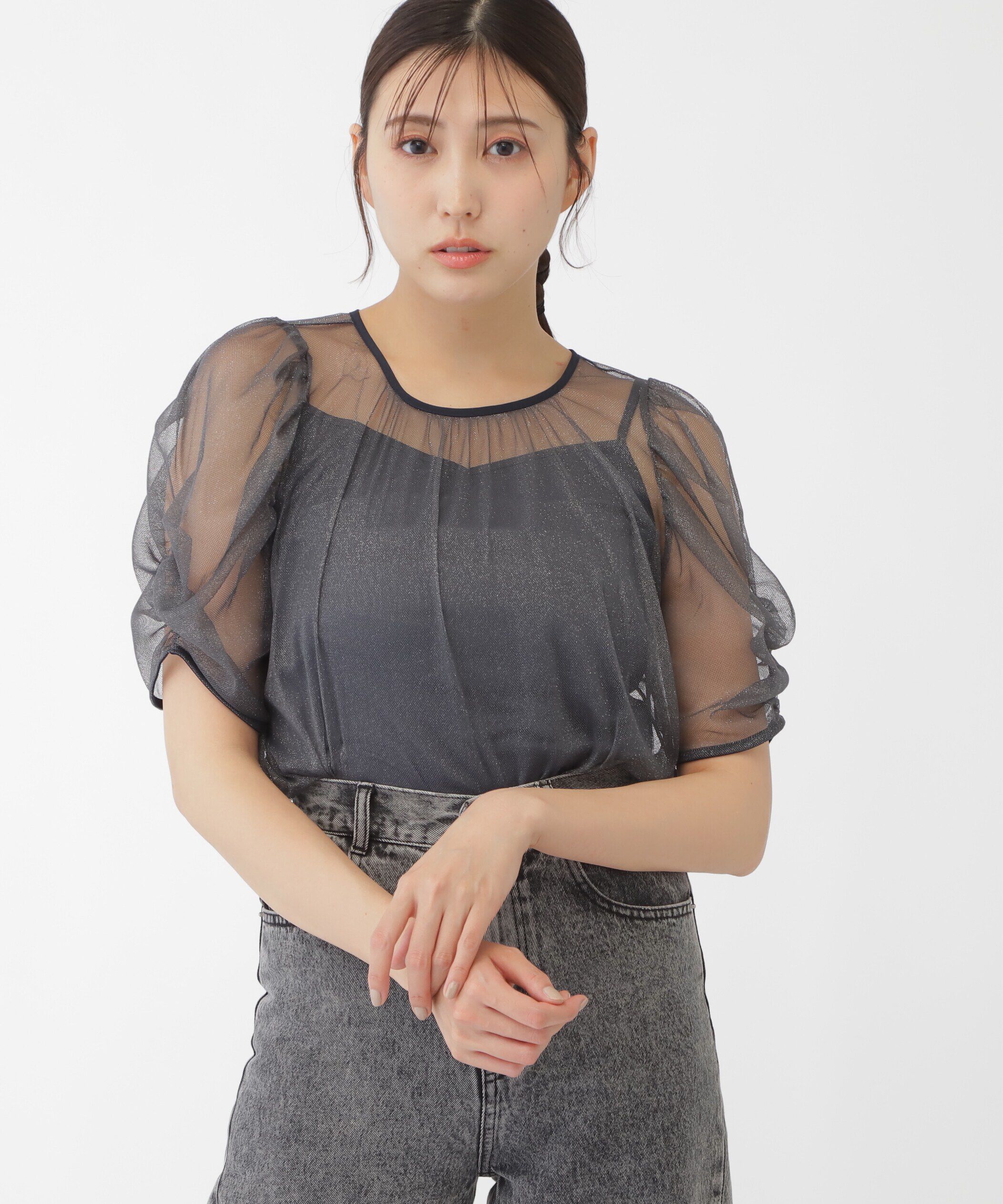  「ラメチュールブラウス」|シャツ・ブラウス|